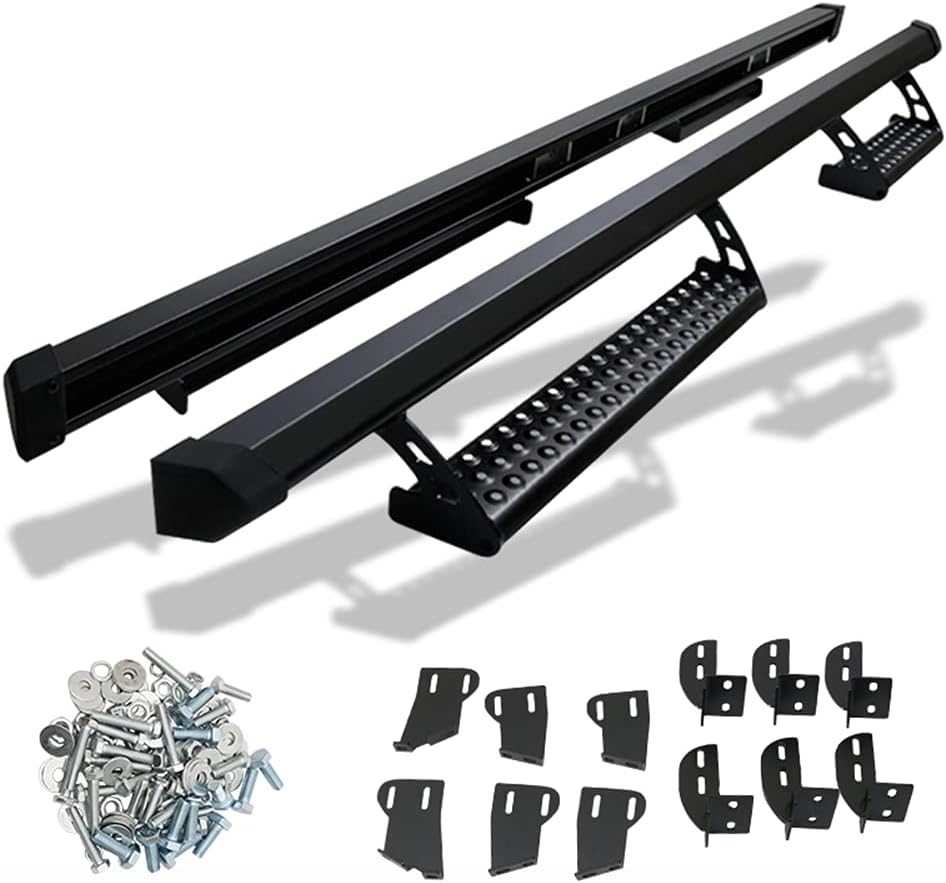 2007-2021 Toyota Tundra Double Cab Running Boards - Heavy Duty Side Steps with Non-Slip Surface for Easy Entry & Exit - Perfect for Off-Road Adventures & Daily Commuting