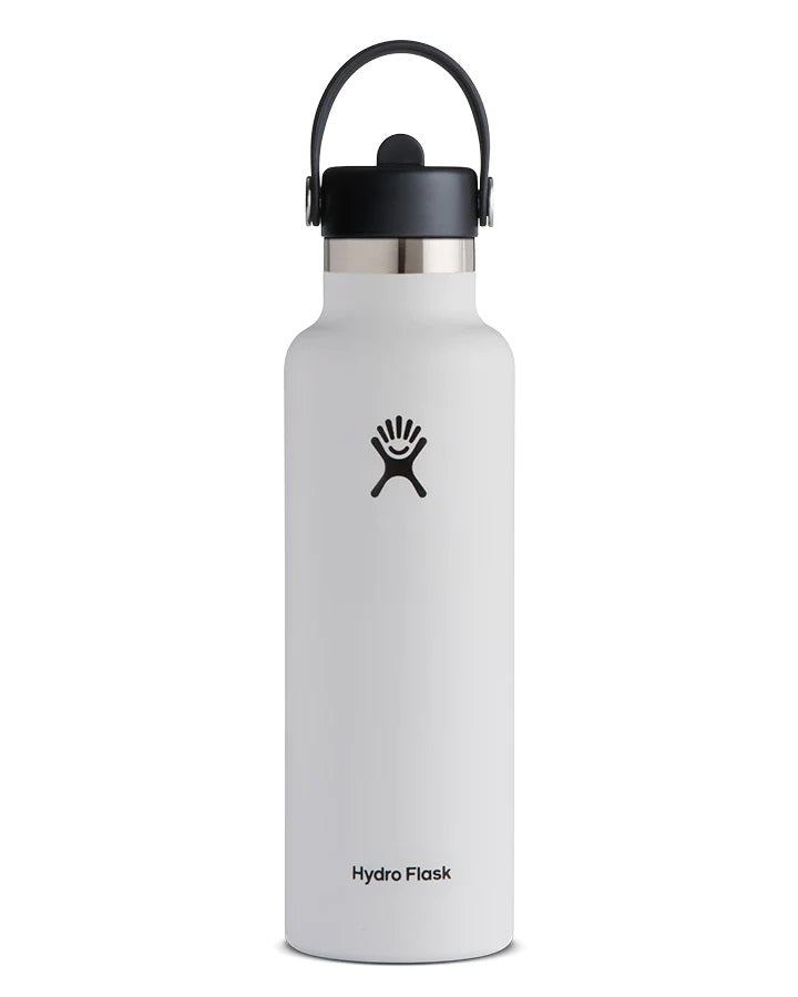 Hydro Flask Standard Mouth Straw Cap 21 oz - Insulated Water Bottle for Hiking, Gym & Outdoor Activities | Leak-Proof & BPA-Free