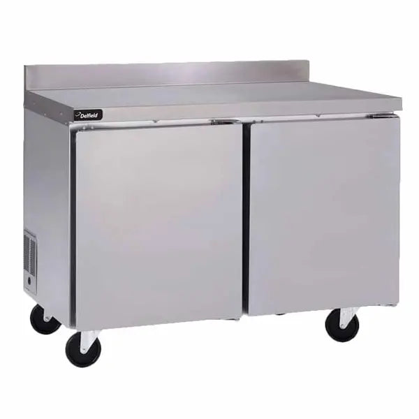 Delfield 48-Inch Undercounter Commercial Refrigerator with 2 Solid Doors - Perfect for Restaurants, Bars, and Kitchen Storage