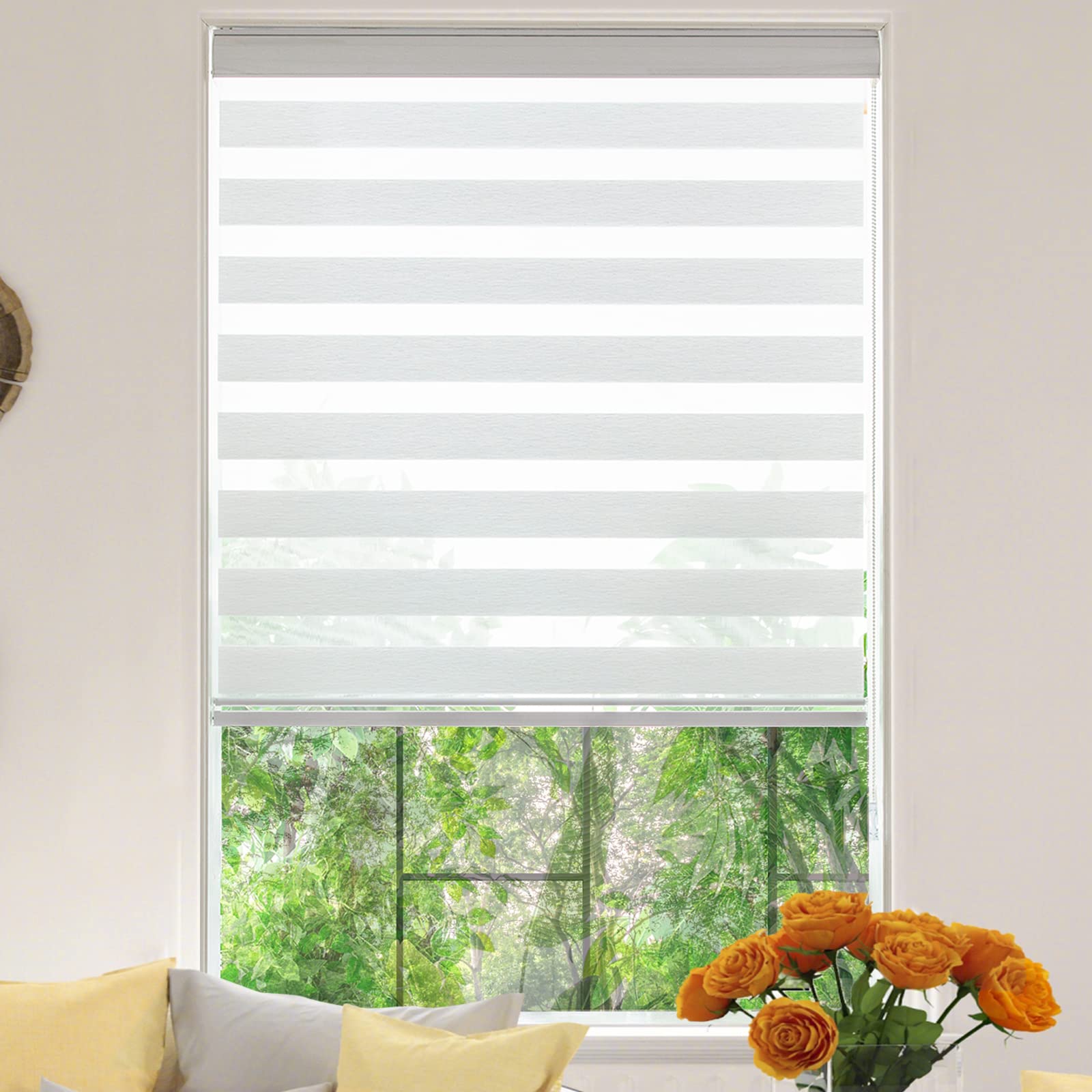 Custom Cut Zebra Roller Window Blinds - 64