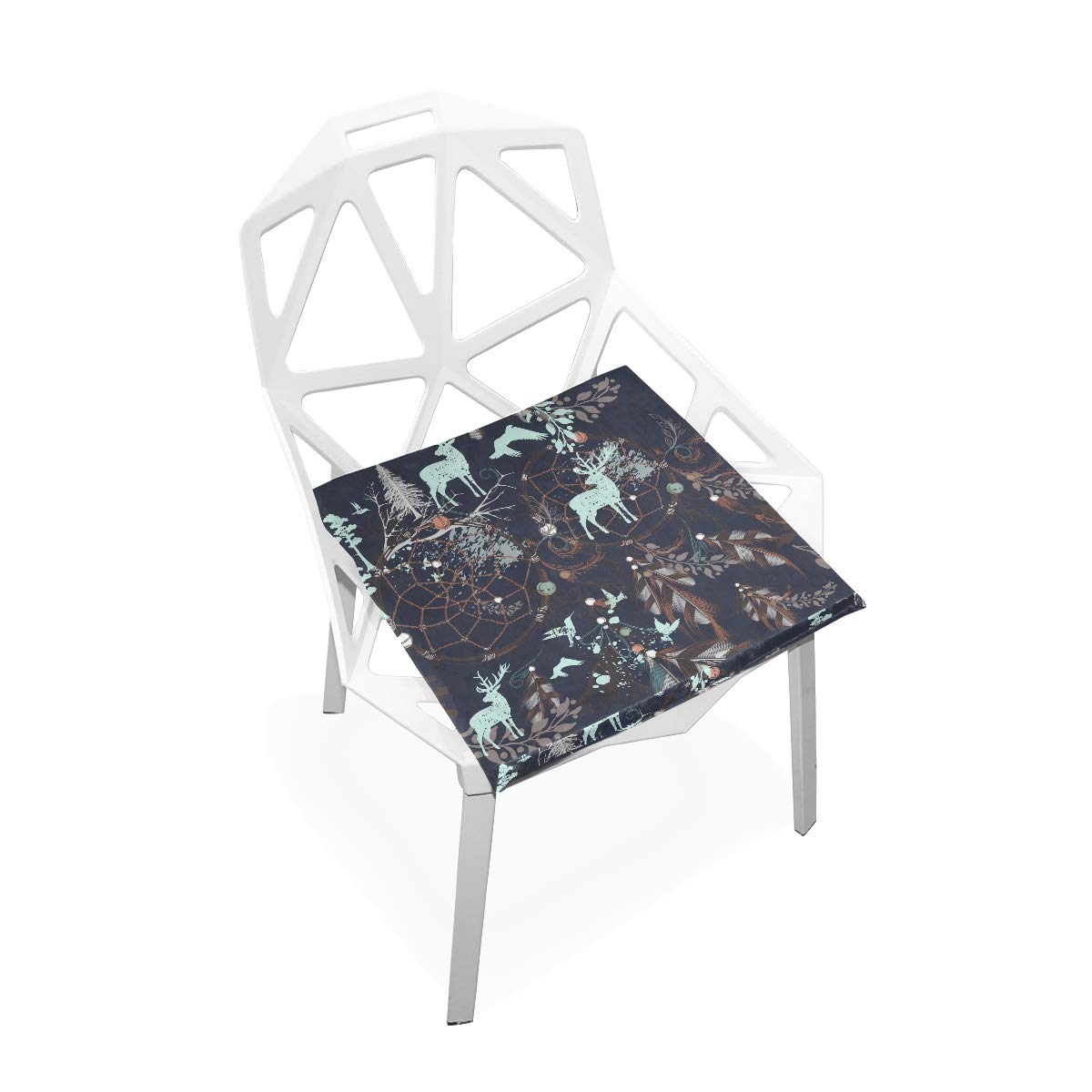 ILEEY Boho Dreamcatcher Reindeer Pattern Memory Foam Seat Cushion - 16