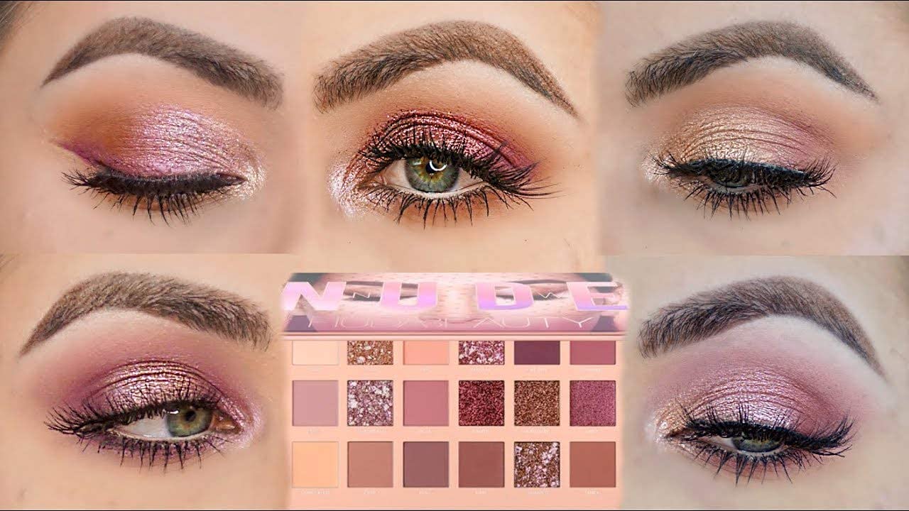 Mouj Best Combo for Beautiful Eyes | Nude Edition Eyeshadow Makeup Kit + Eyeliner & Mascara & Eyebrow Pencil (3-in-1) 4-Piece Set – Perfect for Everyday Makeup, Date Night & Professional Looks