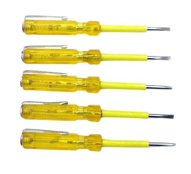 ESPtronics 5-Piece Line Tester Electrical Screwdriver Set - Professional Electrical Testing Tool for Electronics & Wiring - Perfect for Electricians, DIY Home Repairs, and Circuit Testing