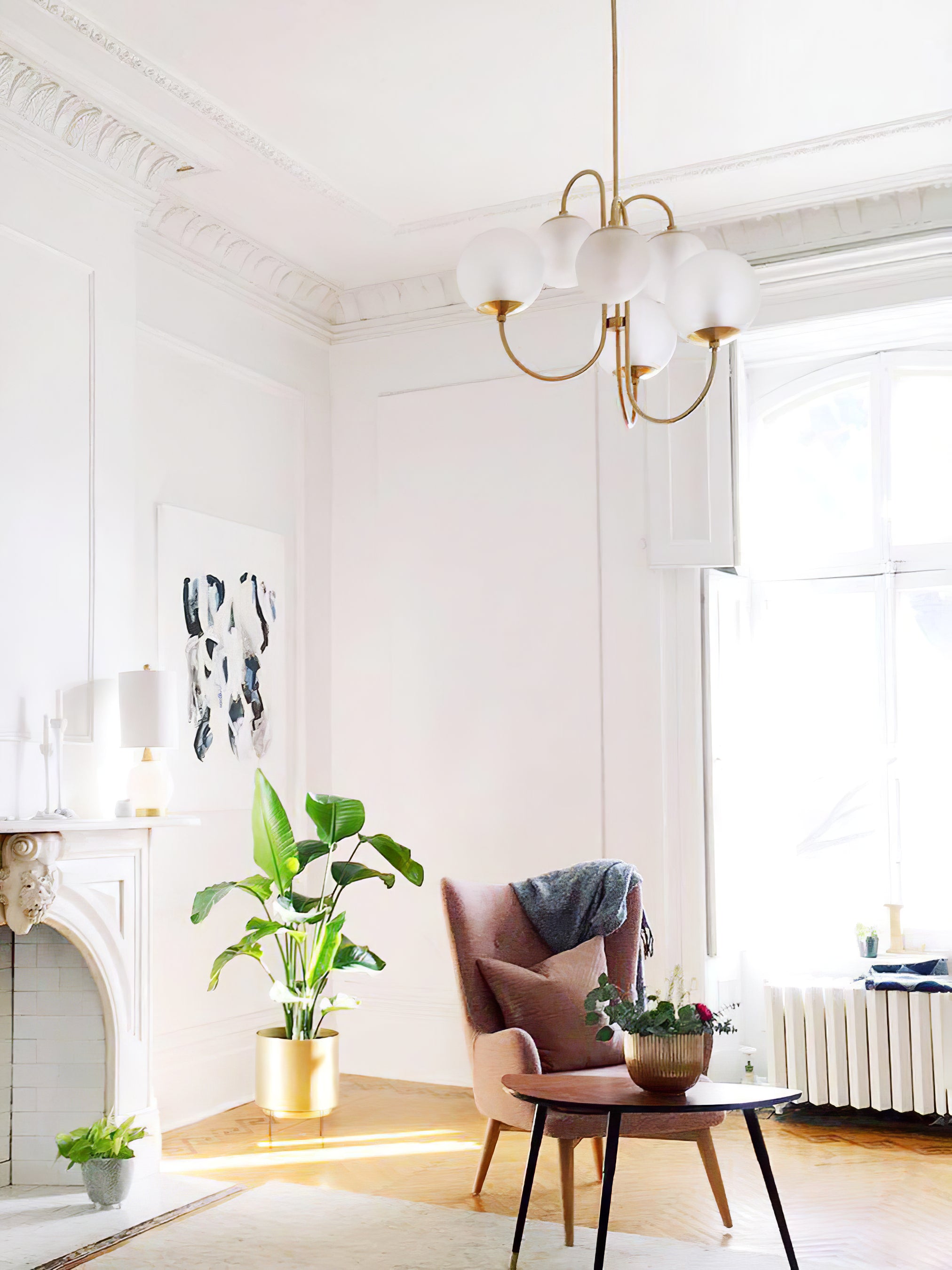 Elegant Gooseneck Chandelier Lighting Fixture - Modern Adjustable Brass Ceiling Light for Dining Room, Bedroom, Living Room & Office Decor