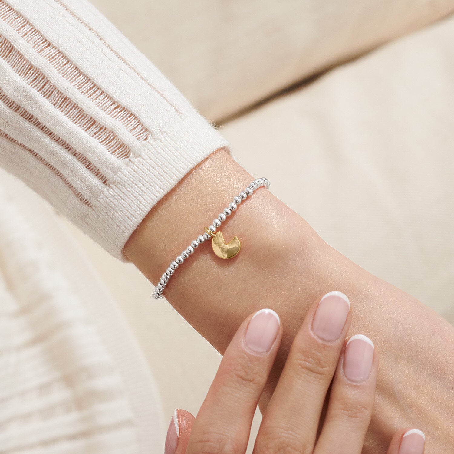 Joma Jewellery Bracelet - A Little Good Fortune Charm Bracelet for Women | Dainty Adjustable Bangle for Good Luck & Positive Energy | Perfect for Gifts, Everyday Wear & Special Occasions