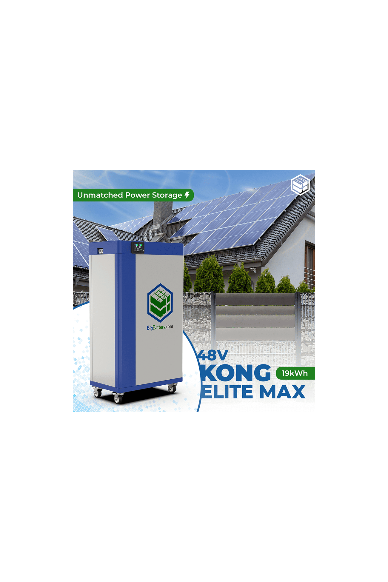 48V KONG Elite Max LiFePO4 Battery - 372Ah 19kWh High Capacity Lithium Iron Phosphate Battery for Solar Energy Storage, RV, Marine, and Off-Grid Power Systems