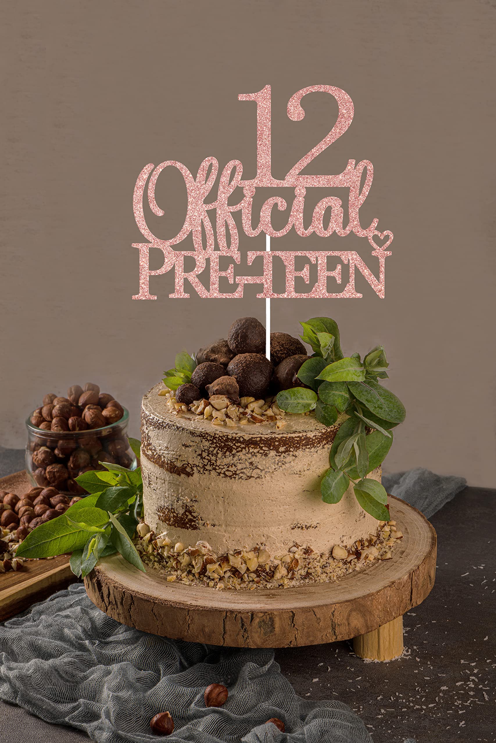 Official 12th Birthday Cake Topper - Happy 12th Birthday Cake Decorations - Rose Gold '12 & Fabulous' Party Decor - Cheers to 12 Years Cake Topper for Pre-Teens | Perfect for Birthday Cakes, Cupcakes & Party Desserts