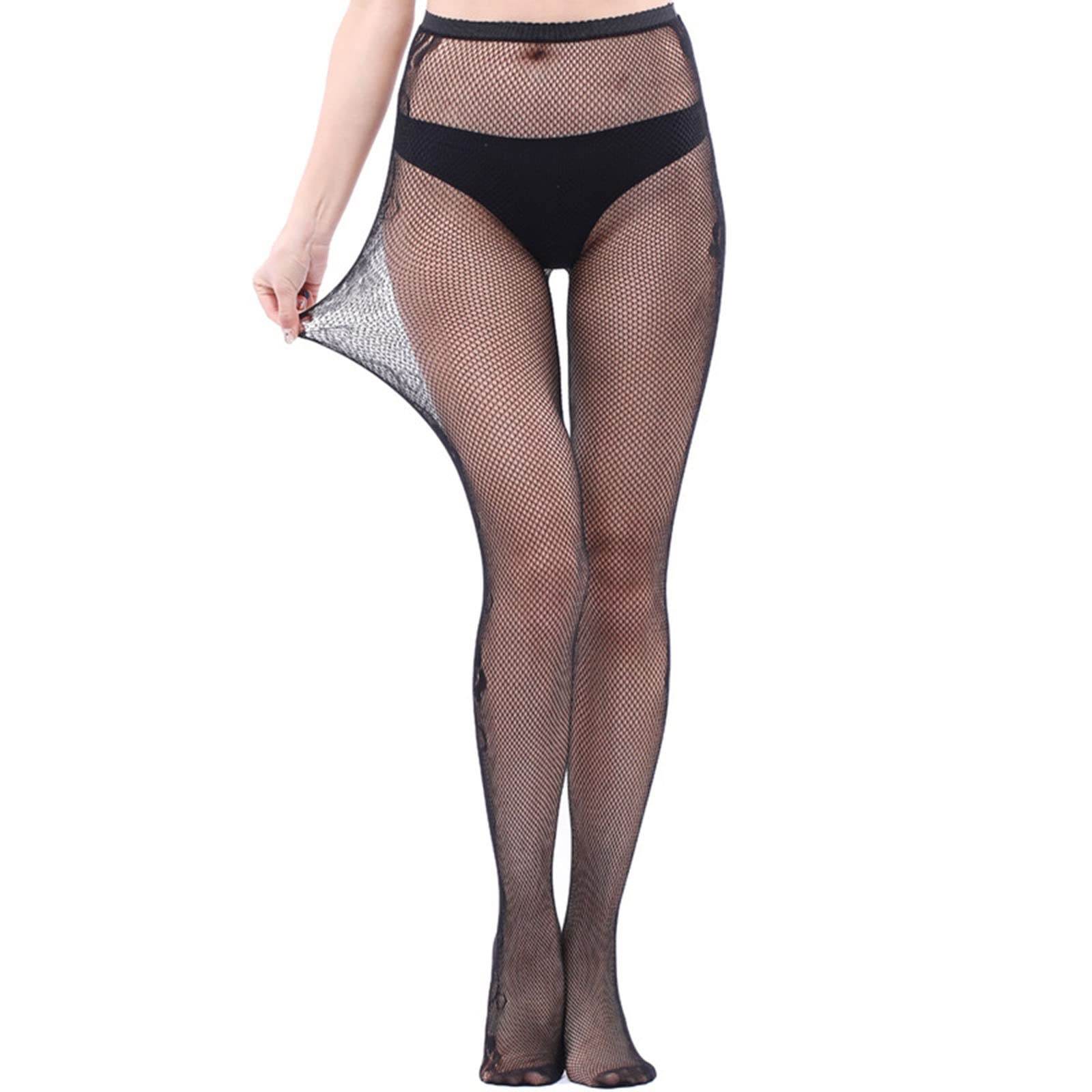 Sexy Women's Fishnet Stockings - Long Tube Suspender Stockings with Garter Belt, Sheer Tights for Temptation & Sensual Wear (No Underwear Included) | Perfect for Date Night, Lingerie Fashion & Boudoir Photography