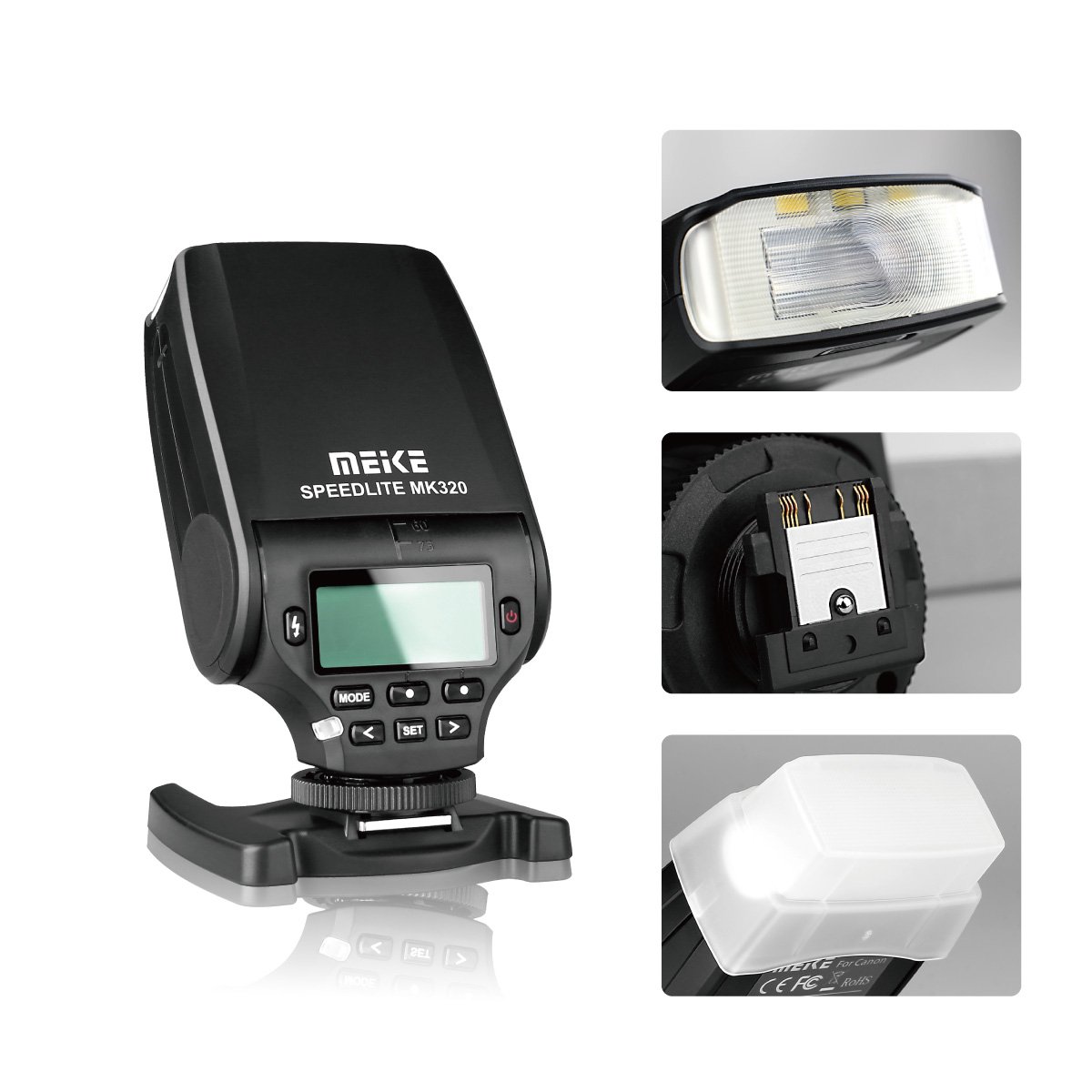 MEIKE MK-320N Mini TTL Speedlite Flash for Nikon DSLR & Mirrorless Cameras (D5500, D810, D800, D3300, D7000) - Perfect for Wedding, Portrait & Event Photography