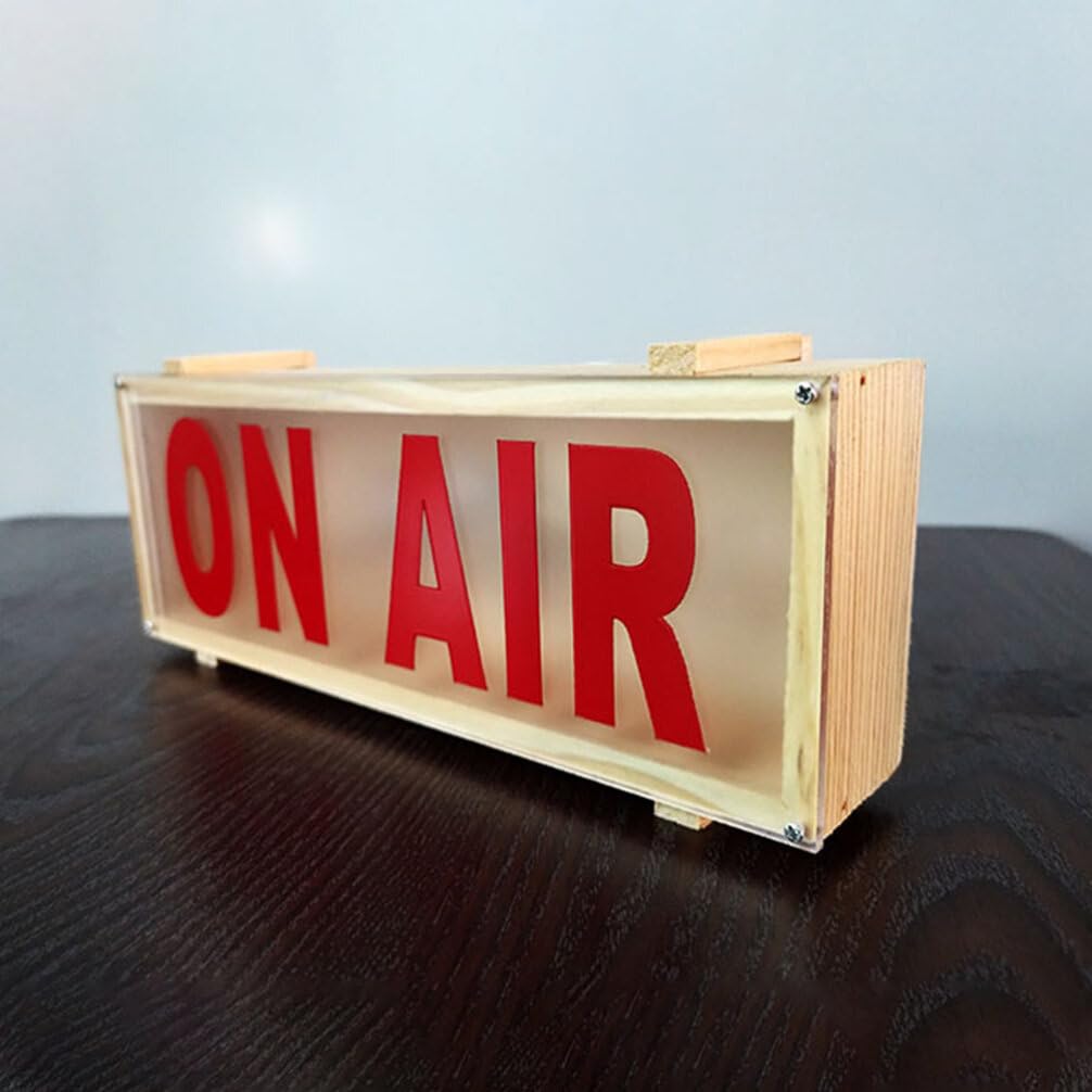 Uonlytech LED Letter Sign - Battery Powered On Air Light for Home Studio & Recording - Perfect for Podcasting, Live Streaming, and Video Recording