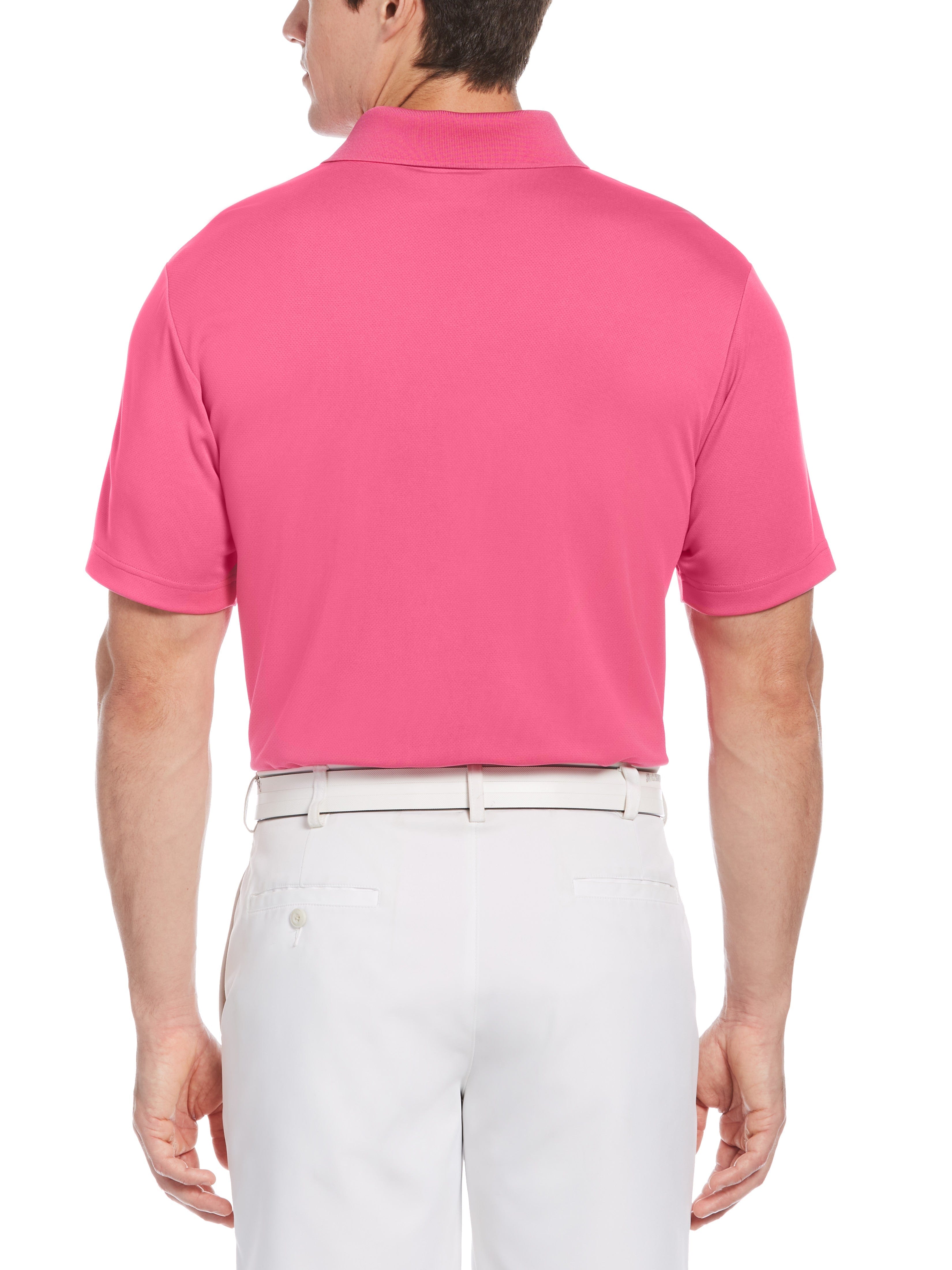 Men's AirFlux™ Breathable Solid Color Golf Polo Shirt - Moisture Wicking & UV Protection for Golfing & Outdoor Activities
