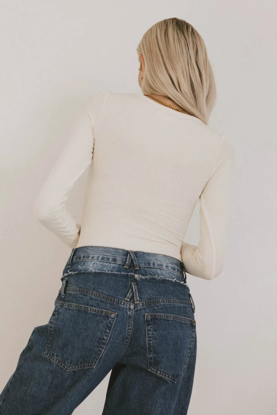 Audrey Ribbed Top in Cream | Women's Stylish Knit Crop Top | Perfect for Casual Outings & Layering | FINAL SALE