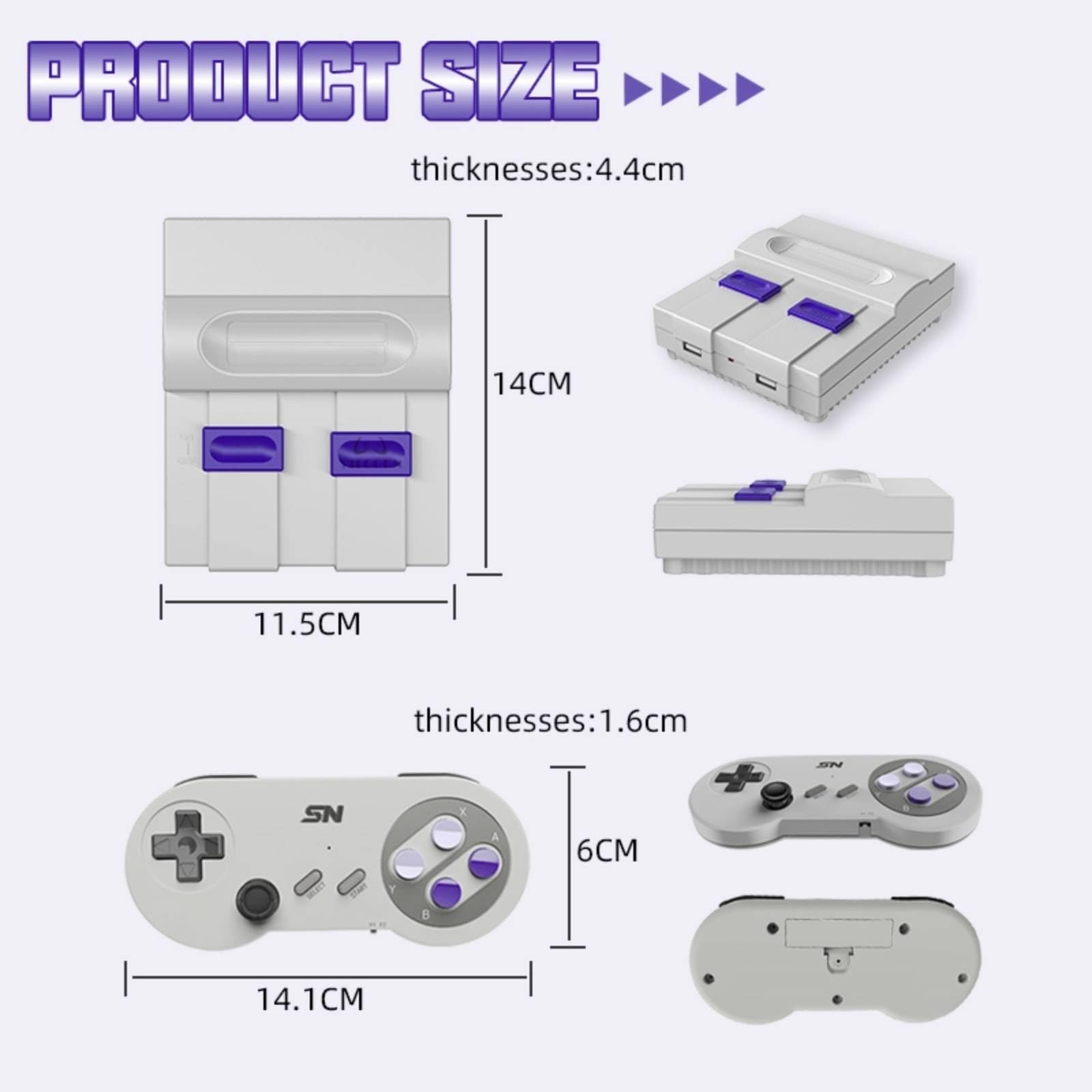 Retro Gaming Console with 7100 Classic Games - 4K HD HDMI Output, Wireless Dual Controllers, TF Card Support & Plug and Play - Perfect for Family Game Nights and Nostalgic Entertainment