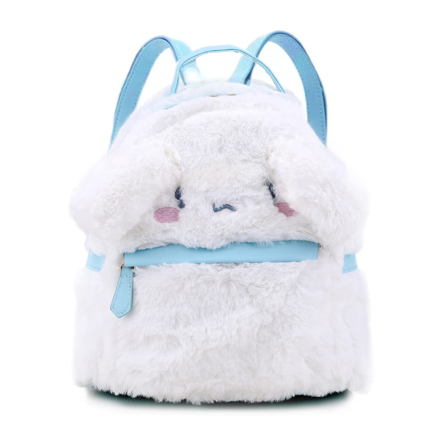 Cute Cinnamoroll Plush Backpack for Girls - White My Melody Bag for School & Travel