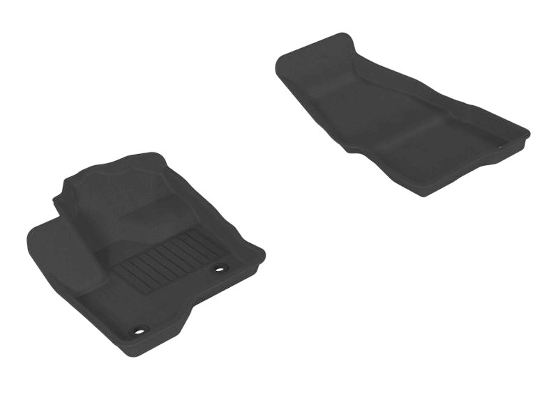 3D MAXpider Kagu Custom Fit Floor Mats for 2009-2019 Ford Flex - 1st Row, Black - All-Weather Protection & Easy Cleaning (Perfect for Daily Commute, Family Road Trips & Winter Driving)