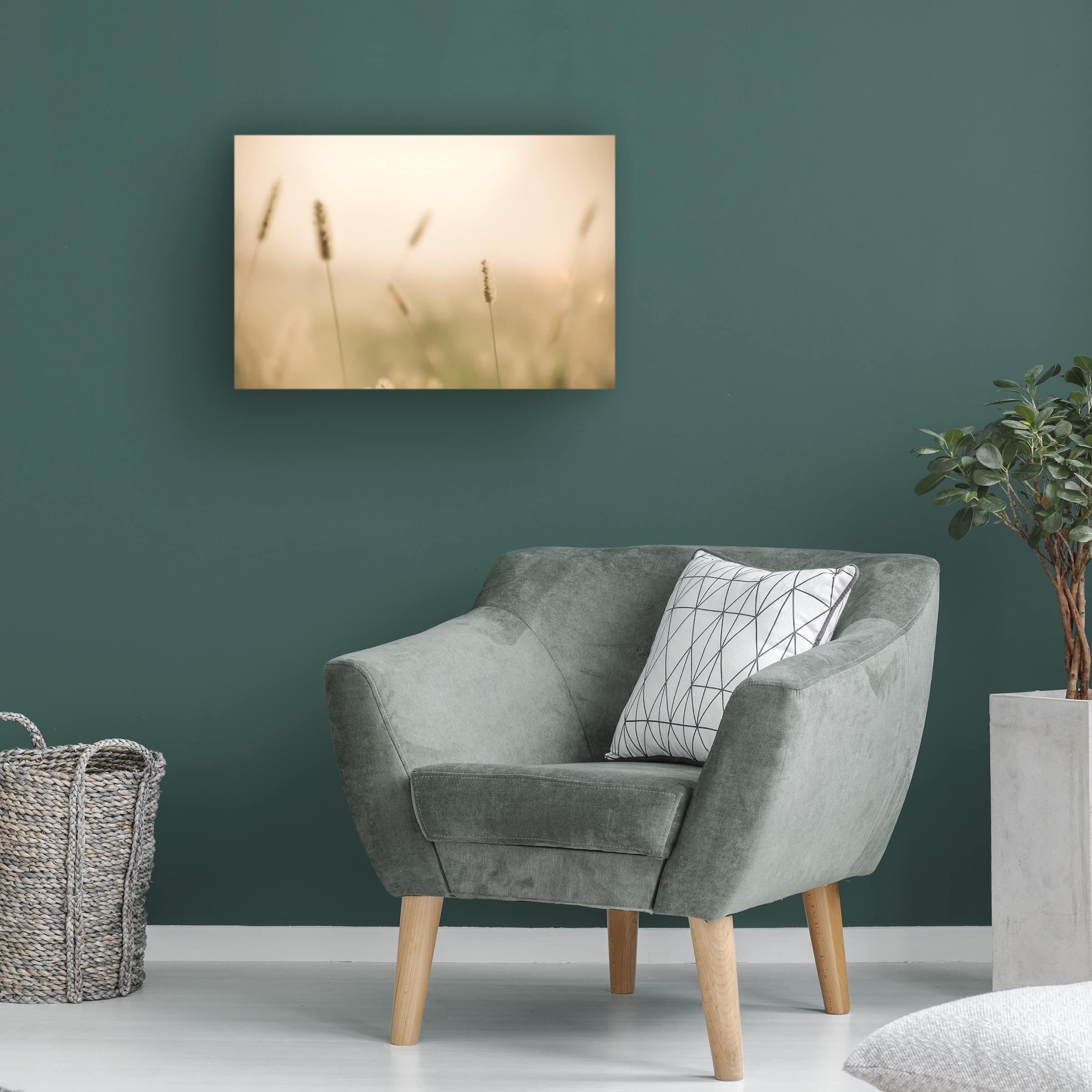 Blue Palomino 'Gone To Seed By The Beach' Canvas Wall Art Print - Coastal Home Decor for Living Room, Bedroom & Office - Modern Seascape Painting for Beach House & Nautical Themed Spaces