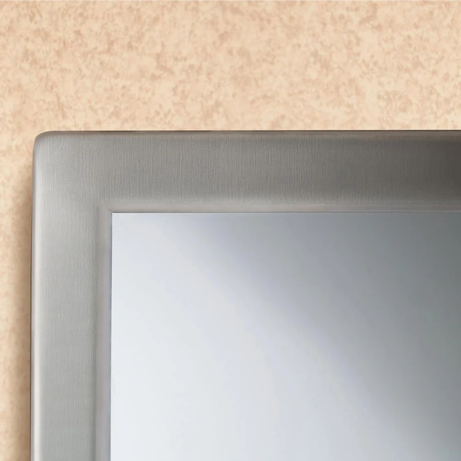 Bobrick B290 24-Inch Framed Mirror with Satin Finish - Surface Mounted Bathroom Mirror for Home & Commercial Use