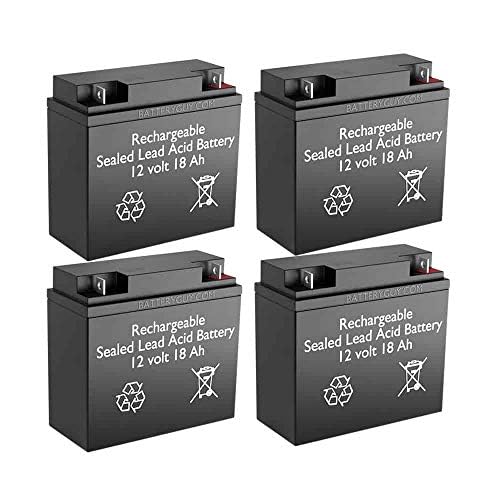 Smart UPS 2200XLTNET Replacement 12V 18Ah SLA Batteries - 4 Pack Rechargeable High Rate Power Supply for APC SU2200XLTNET - Perfect for Home Office, Server Backup & Emergency Power Outages