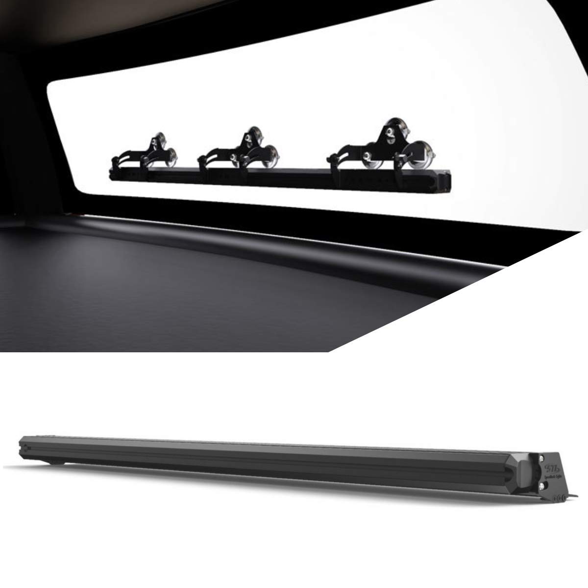 SpeedTech Lights Striker TIR 8 Head LED Traffic Advisor Light Bar - Emergency Vehicle Strobe Warning Light for Police Cars, Ambulance, Fire Trucks & Construction Vehicles - High Visibility Directional Safety Lighting for Roadside Emergencies & Traffic Control