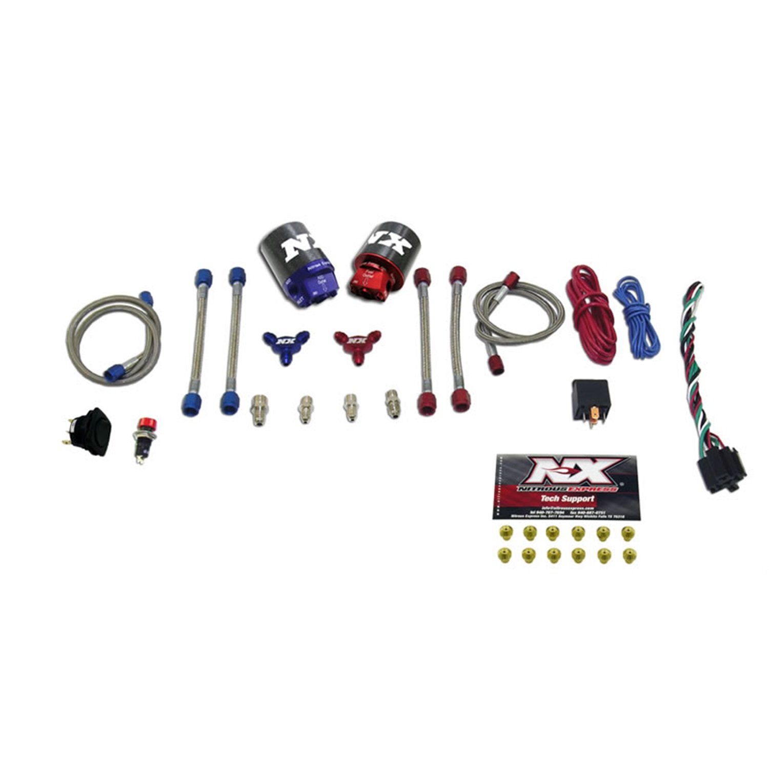Nitrous Express NX933D Dual Stage Nitrous Oxide System Upgrade Kit for GM LS Engines – Boost Performance for Racing & Street Use