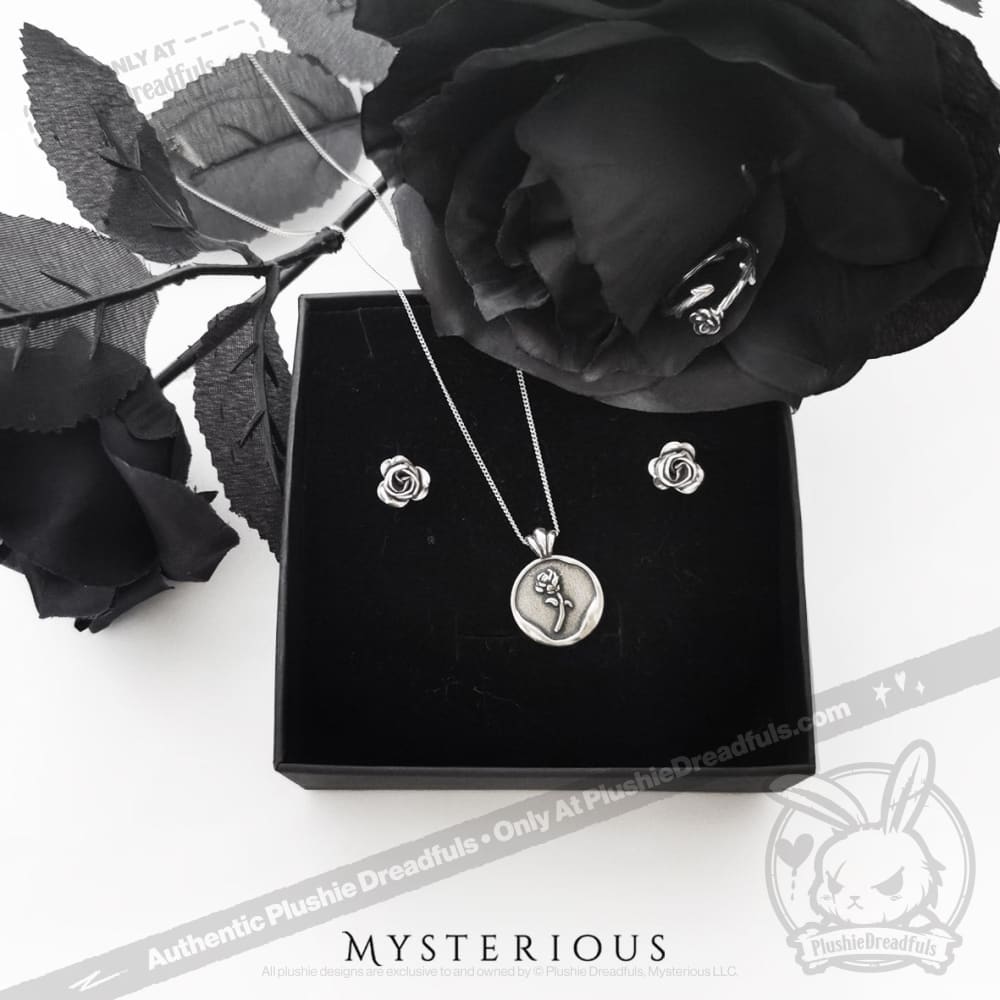 Wild Rose Jewelry Set - Sterling Silver Rose Flower Necklace, Earrings & Bracelet Gift Set for Women | Elegant Floral Jewelry for Birthday, Anniversary & Valentine's Day Gifts