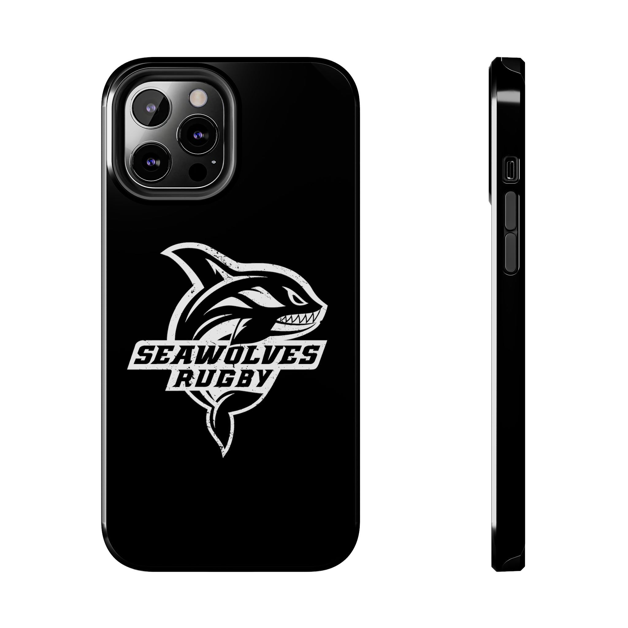 Seawolves Black Rugged Phone Case - Durable & Shockproof Protection for iPhone & Android - Perfect for Outdoor, Sports & Daily Use