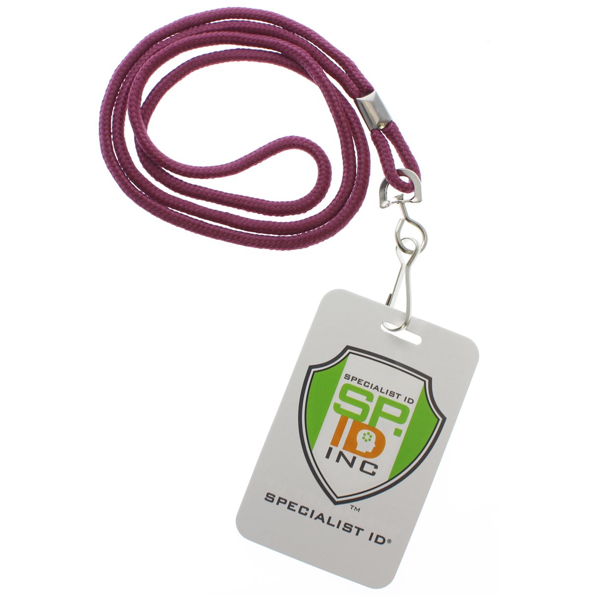 Premium ID Badge Holder Lanyards - 10 Pack with Metal Hook for Work & Events (Maroon)