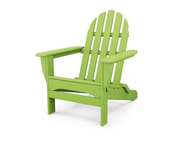 Polywood Classic Folding Adirondack Chair - Durable Outdoor Furniture for Patio, Poolside & Garden Relaxation - Weather-Resistant Recycled Plastic Material