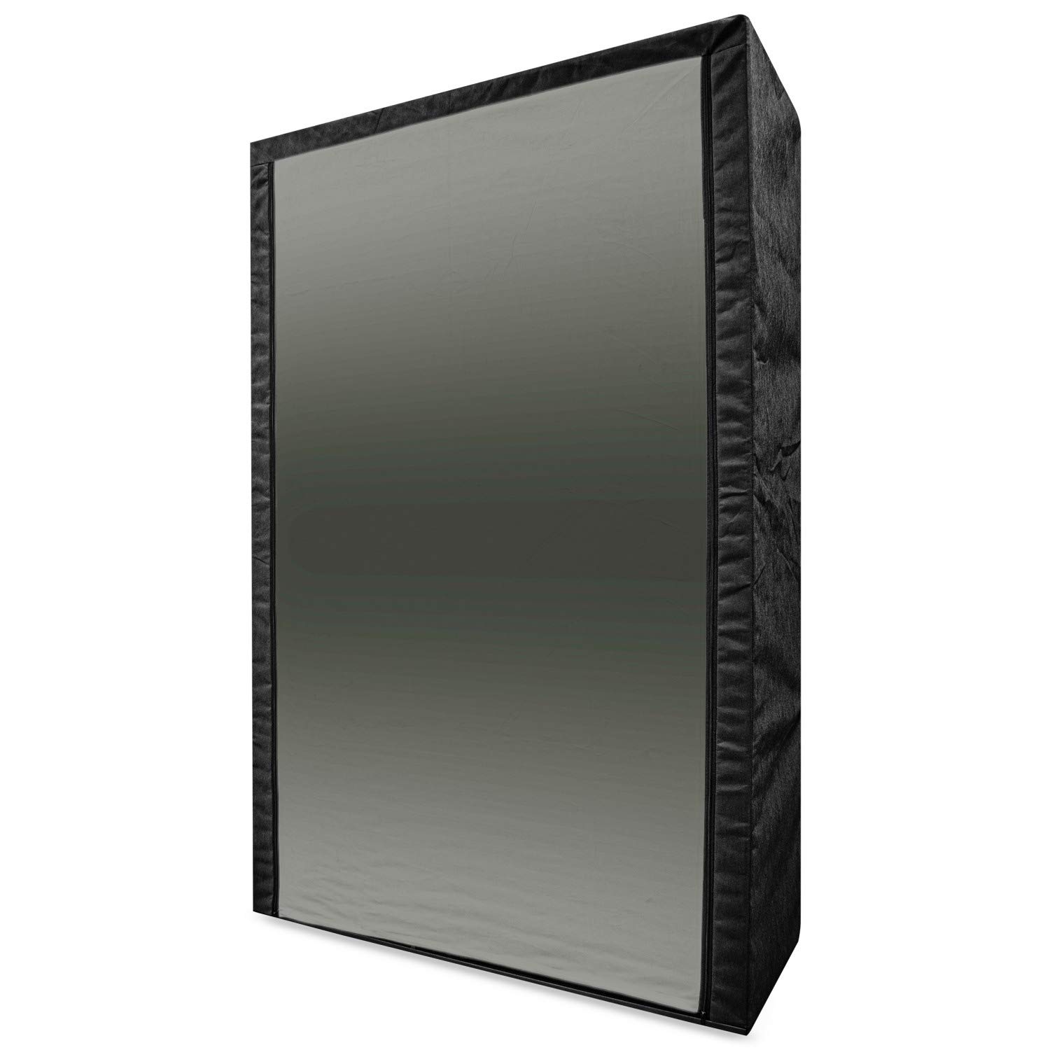 Ambesonne Ombre Portable Fabric Wardrobe - Smoke Grey Modern Closet Organizer with Shelves, 42.5
