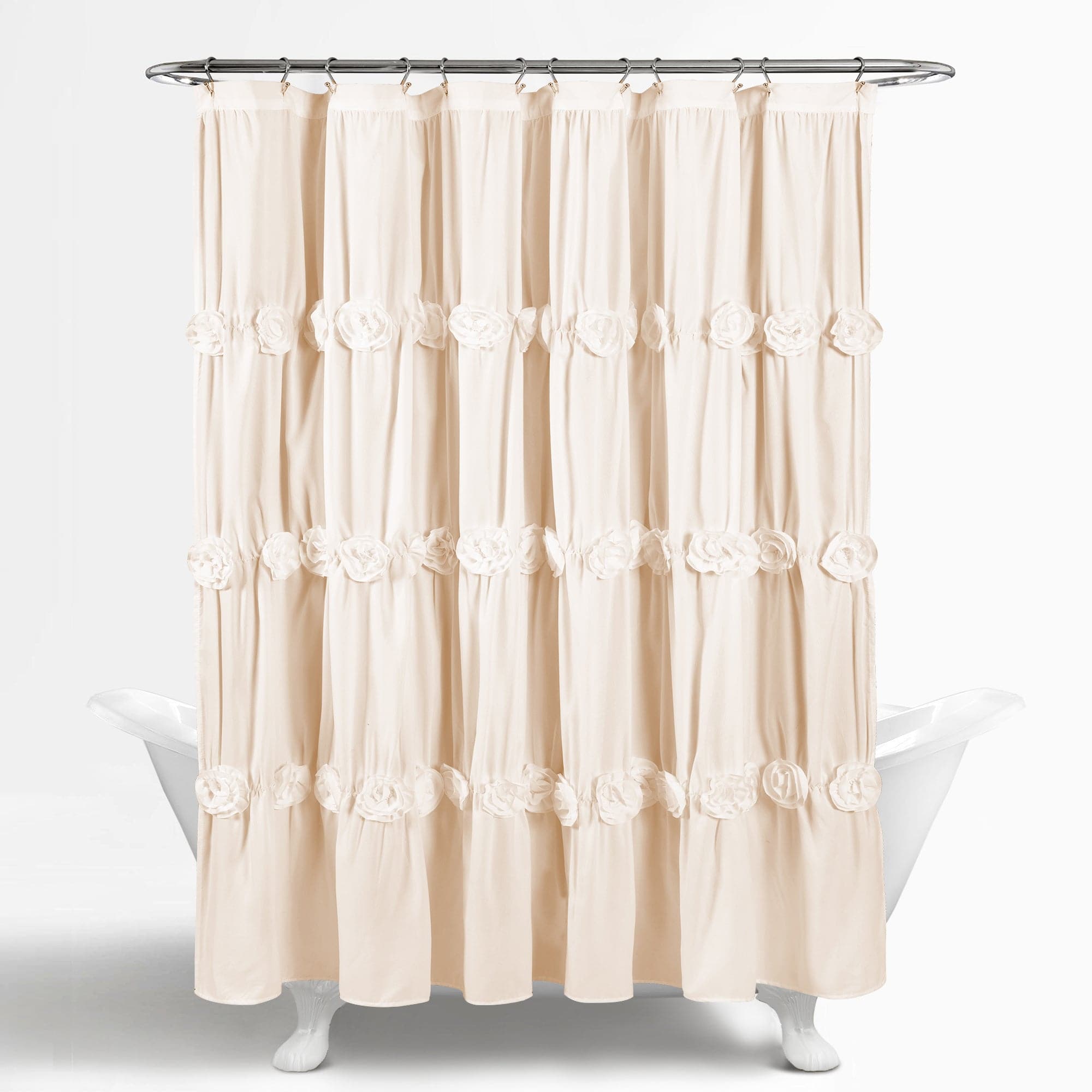 Darla Shower Curtain - Waterproof Bathroom Decor with Hooks, 72x72 Inches - Perfect for Bathroom, Spa, and Hotel Use