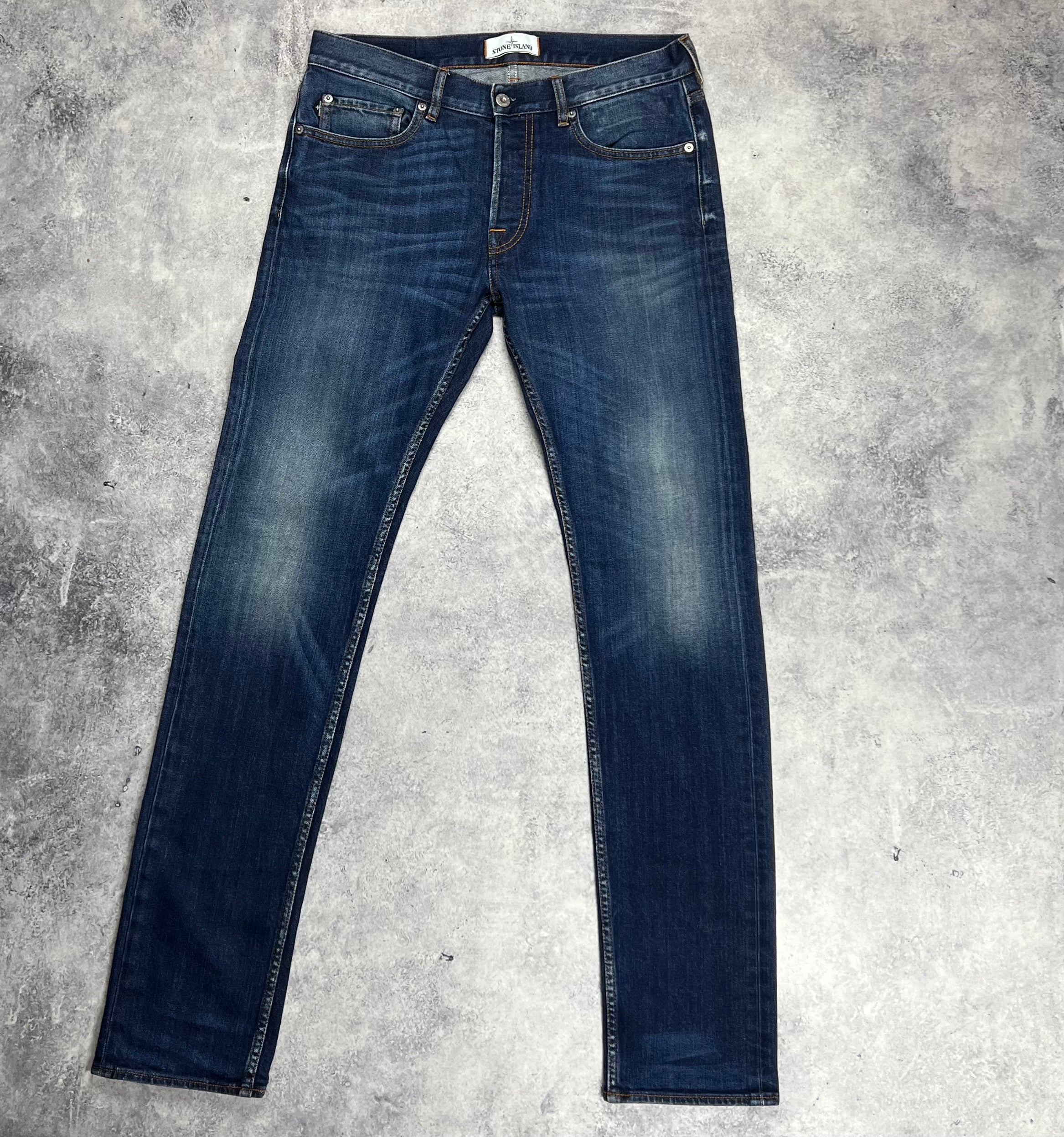 Stone Island 2016 Navy Blue Men's Jeans - Premium Slim Fit Denim Pants for Casual Wear & Street Style Fashion