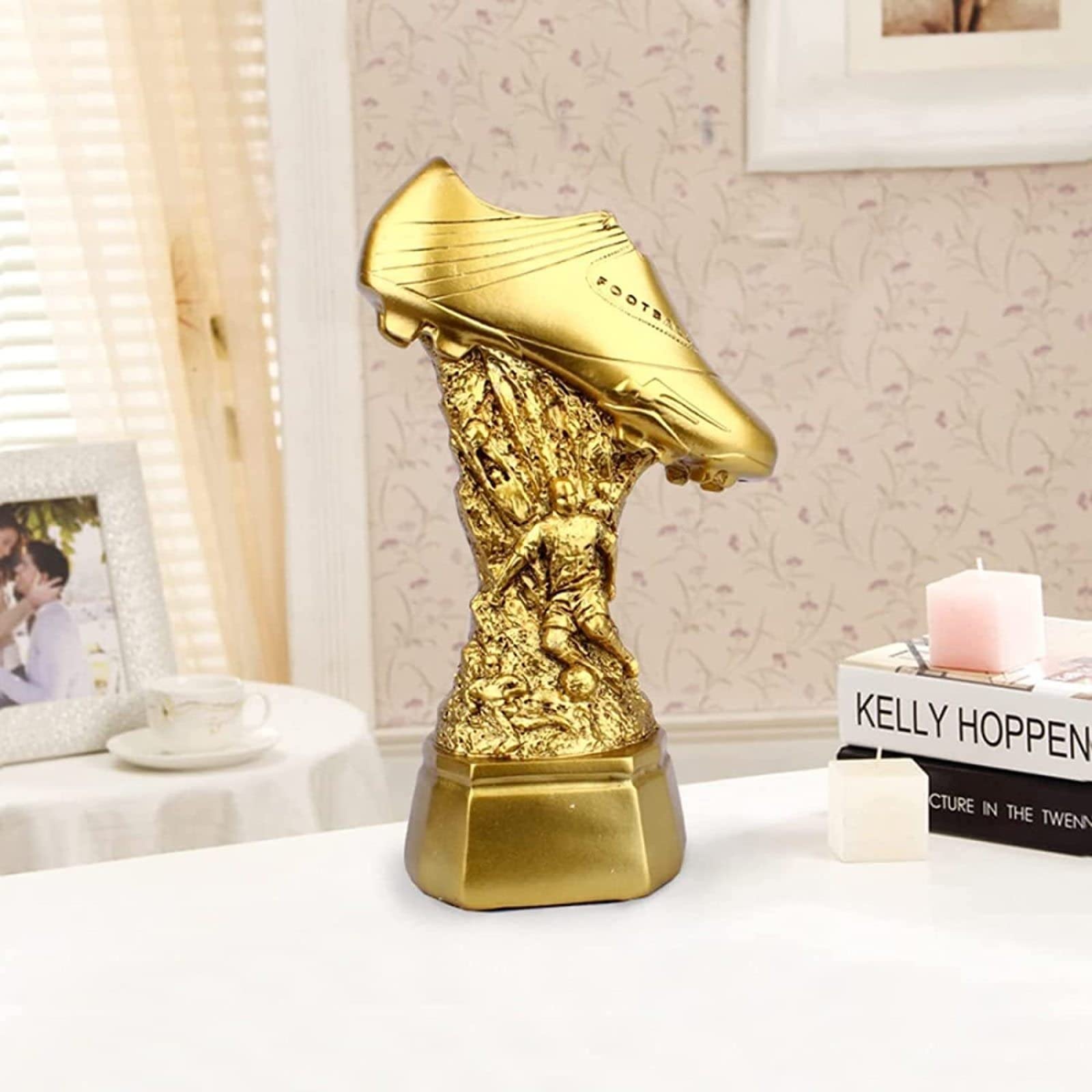 Gold Award Trophy Cups - European Cup Golden Boots Soccer Trophy for Winning Prizes, School Tournaments & Ceremonies | Perfect for Sports Awards, Home Decor & Office Display
