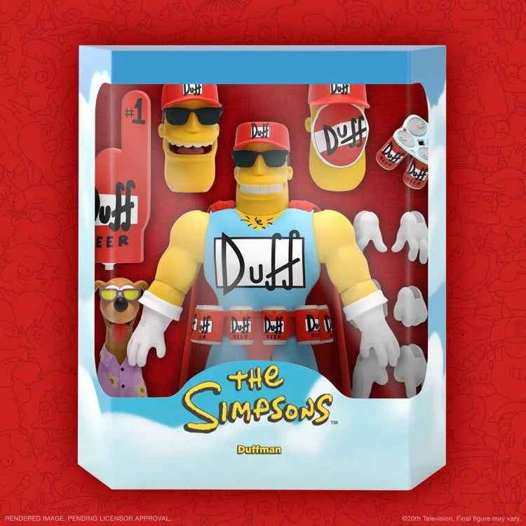 The Simpsons ULTIMATES! Duffman Action Figure - Collectible Toy for Fans, Perfect for Display & Gifts (Home Decor, Office Display, Pop Culture Collection)