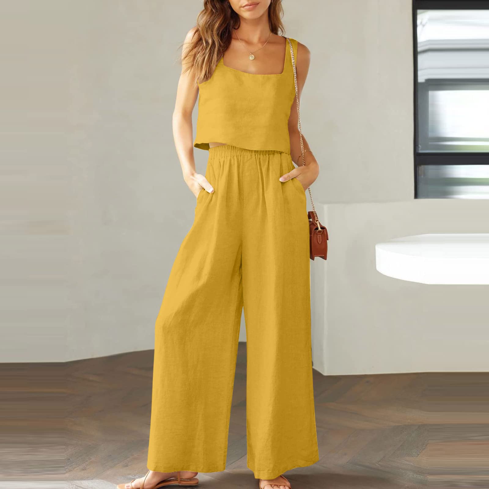 Women's 2-Piece Lounge Set - Soft Loose Shirt & Comfortable Pants - Cozy Fall Outfit for Home, Yoga & Relaxation | Perfect for Lounging, Travel & Casual Wear