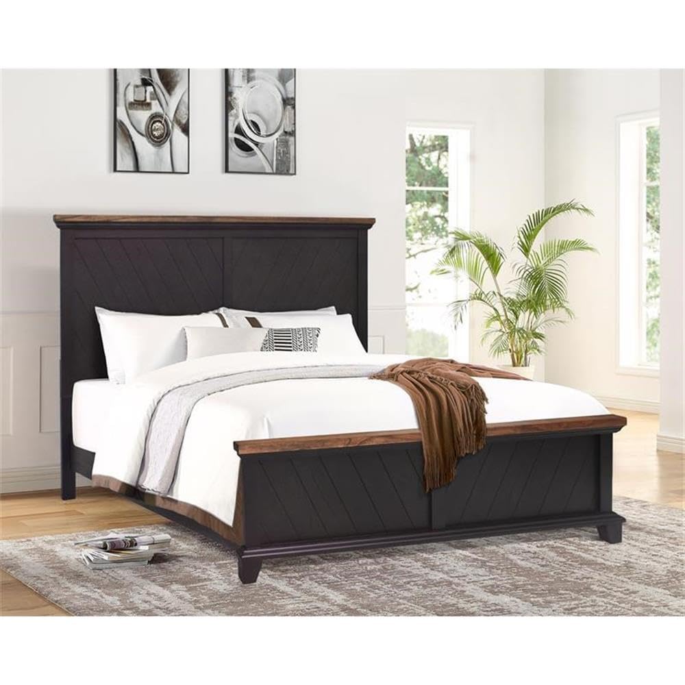 Steve Silver Bear Creek Chocolate & Honey Brown Queen 5-Piece Bedroom Set - Luxurious Bedroom Furniture for Master Suite or Guest Room, Includes Headboard, Footboard, Dresser, Mirror & Nightstand