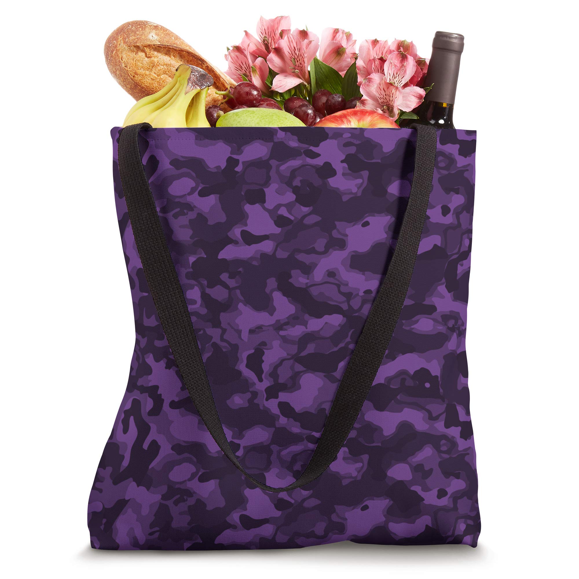 Stylish Purple Camo Tote Bag for Women - Waterproof & Durable Shopping Beach Bag - Perfect for Groceries, Gym, Travel & Daily Use