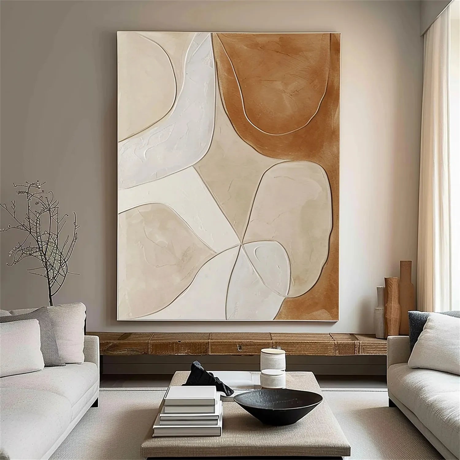 Abstract Painting #AB 171 - Modern Canvas Wall Art for Home & Office Decor | Perfect for Living Room, Bedroom, or Workspace