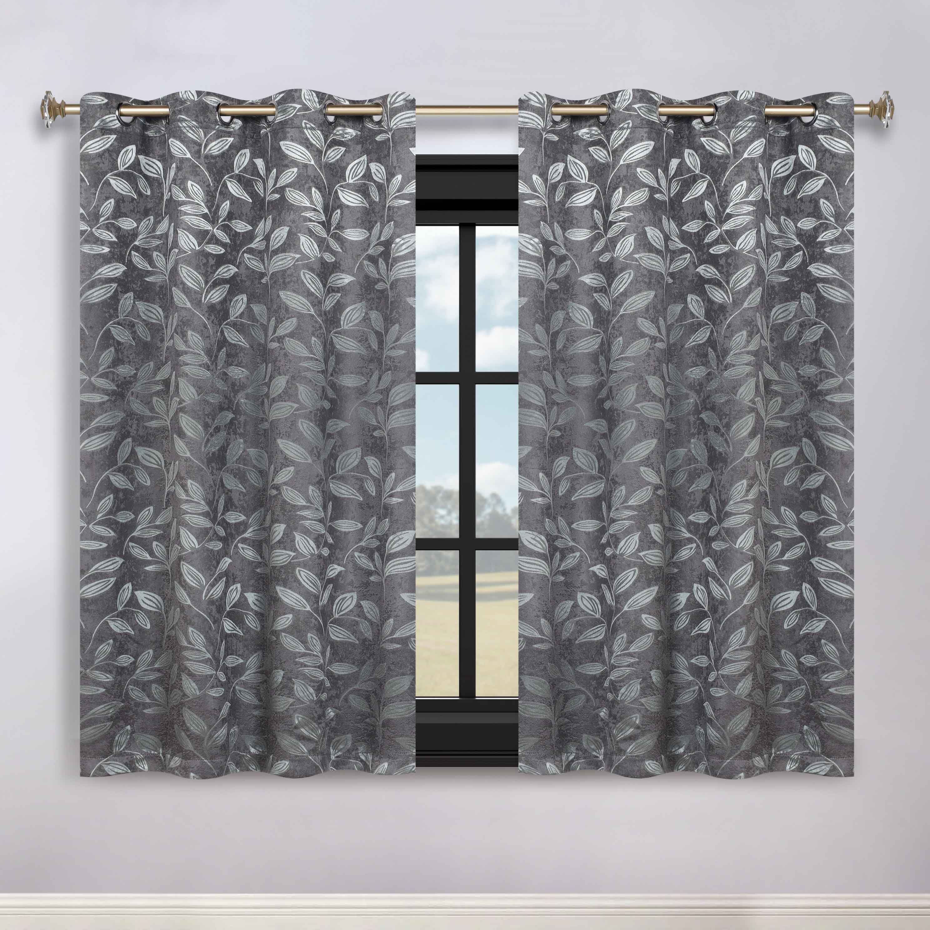 Machine Washable Blackout Curtains for Bedroom - Set of 2 Panels, Thermal Insulated Room Darkening Drapes for Nursery, Living Room & Home Theater
