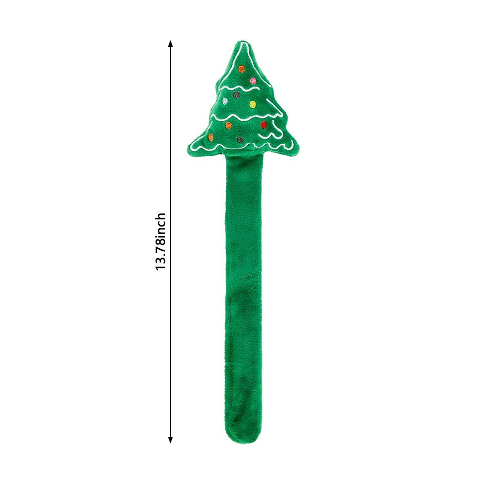 Lovhome Christmas Slap Bracelets - Glow in The Dark Musical Wristbands for Kids, Santa Xmas Party Favors, Holiday Gifts for Housewarming & Christmas Celebrations (Christmas Tree Design)