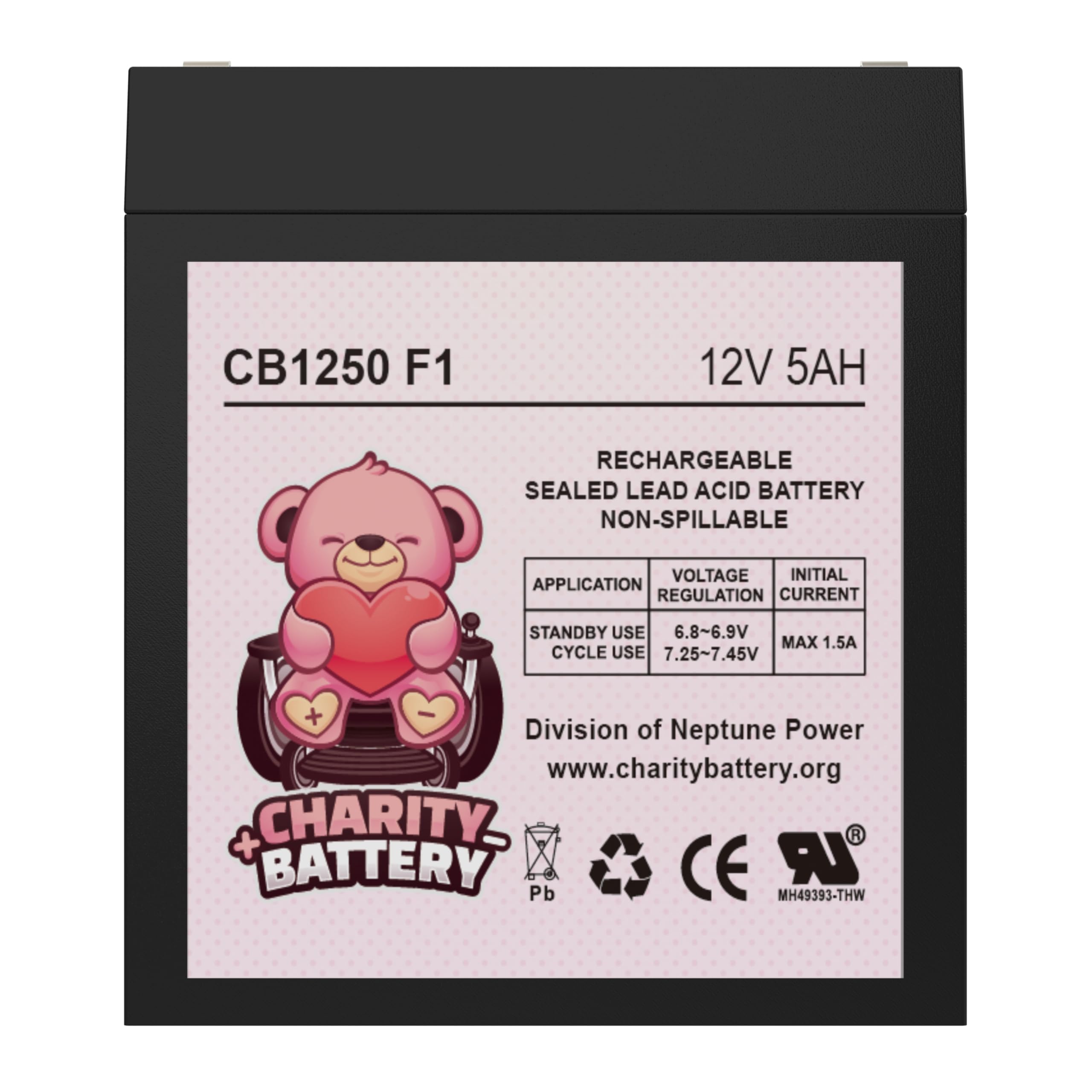 CB1250 12V 5Ah SLA Replacement Battery for EW-280 Electric Scooter & Power Wheels - 2 Pack - Perfect for Kids Ride-On Toys & Mobility Scooters