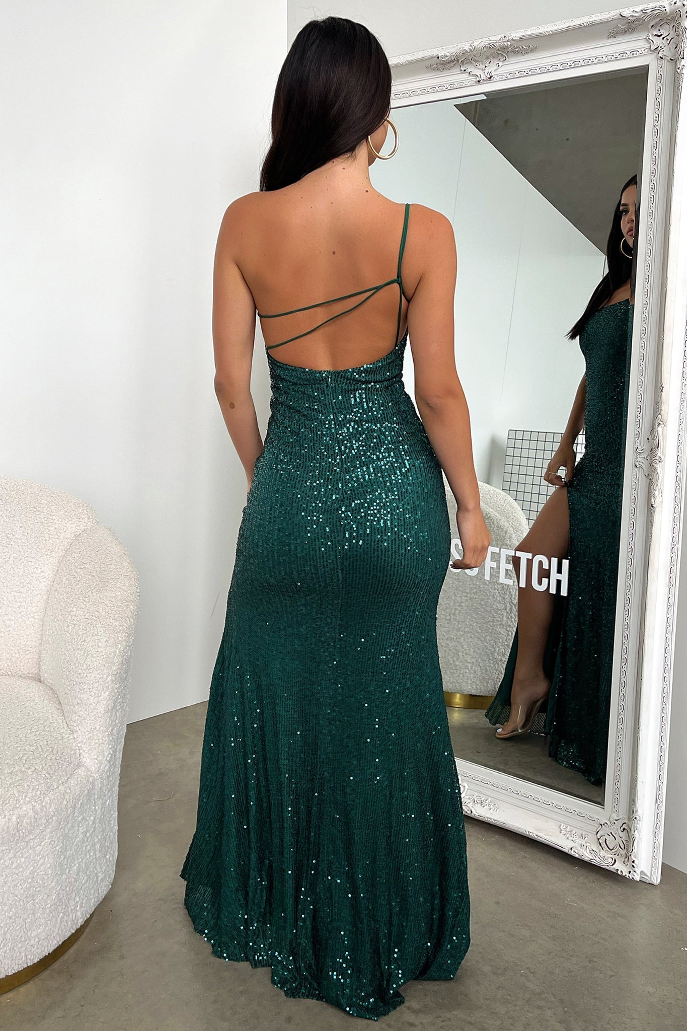 Ciara Maxi Dress - Emerald Sequin Evening Gown for Women | Elegant Formal Dress for Parties, Weddings & Special Occasions