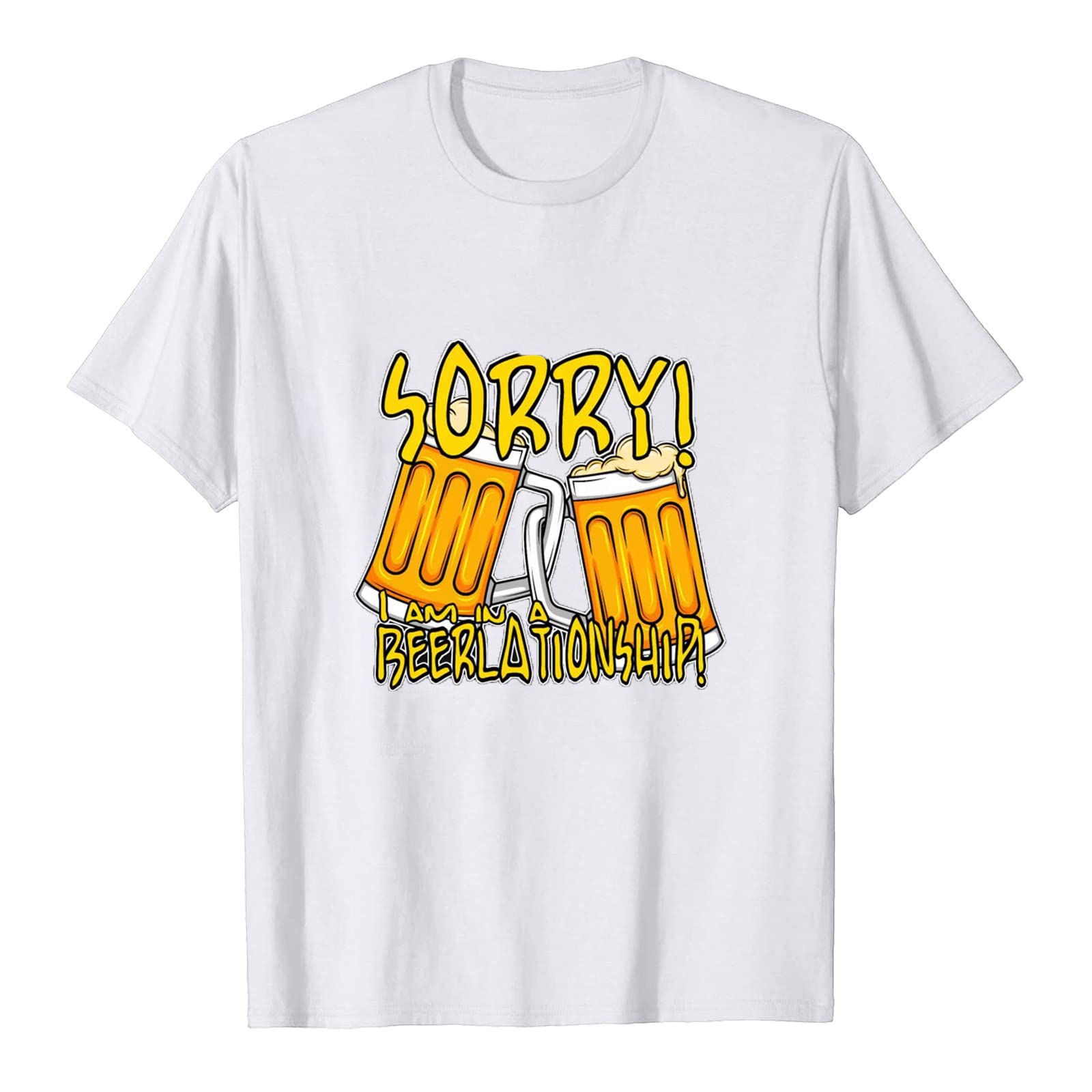 Women's Beach Tank Tops & Oktoberfest Crewneck T-Shirts - Summer Short Sleeve Letter Print Blouses for Men & Women | Perfect for Beach Vacations, Summer Festivals and Casual Outings