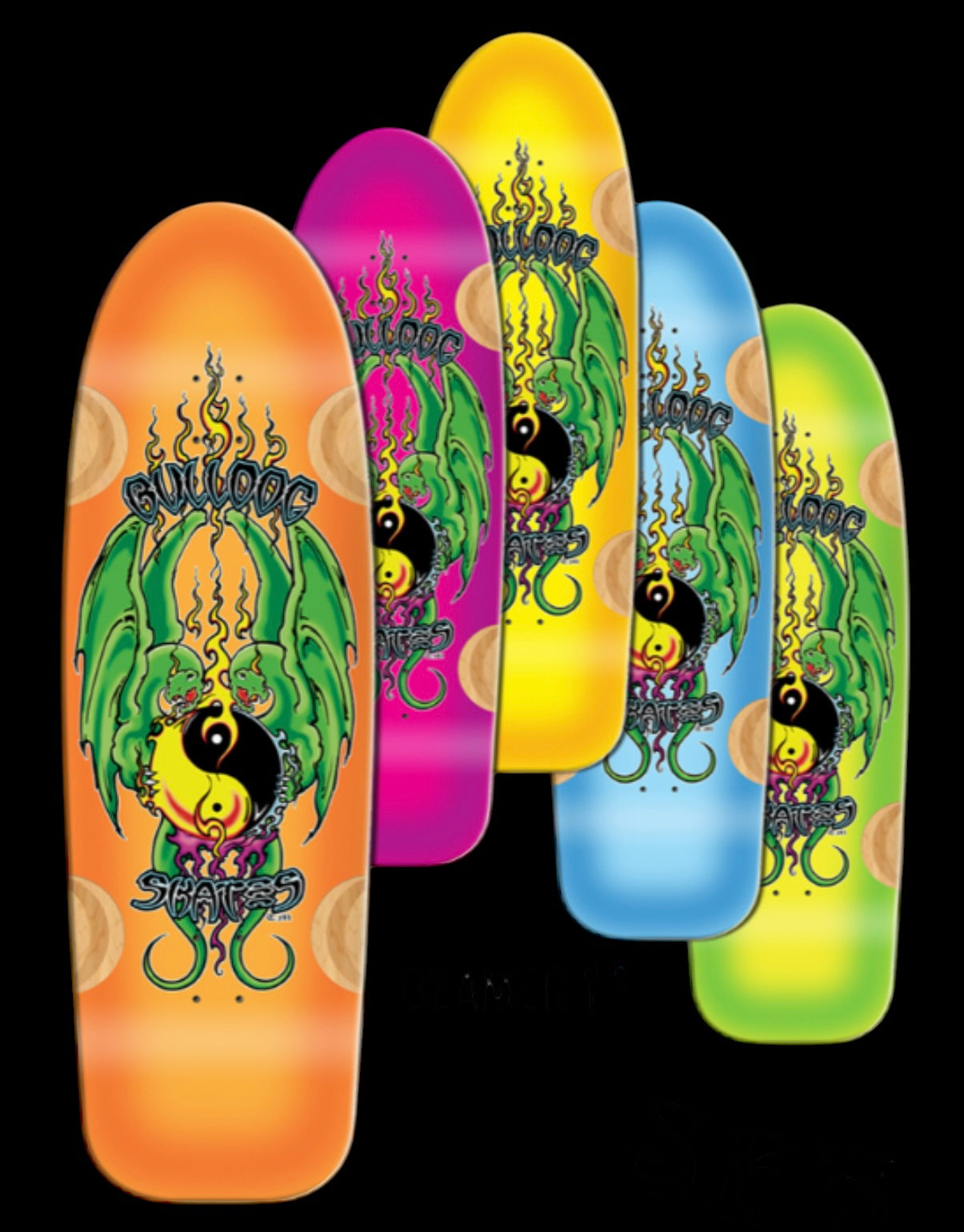 BDA 11-Inch BullDog Beamer Skateboard Deck - Wes Humpston Limited Edition Art Design | Perfect for Street Skating & Collector's Display