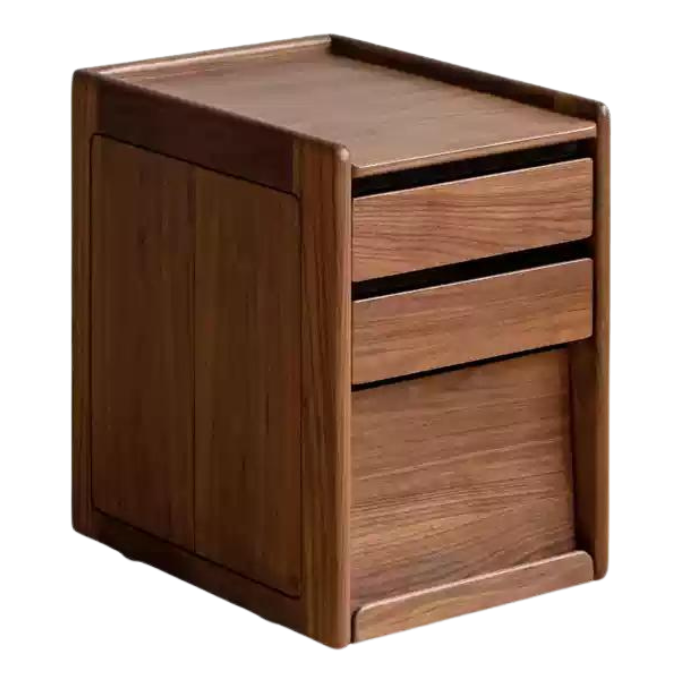 14.9x19.6x22.4 inch / 38x50x57.8cm / Rich Dark Walnut color / Black walnut mobile cabinet