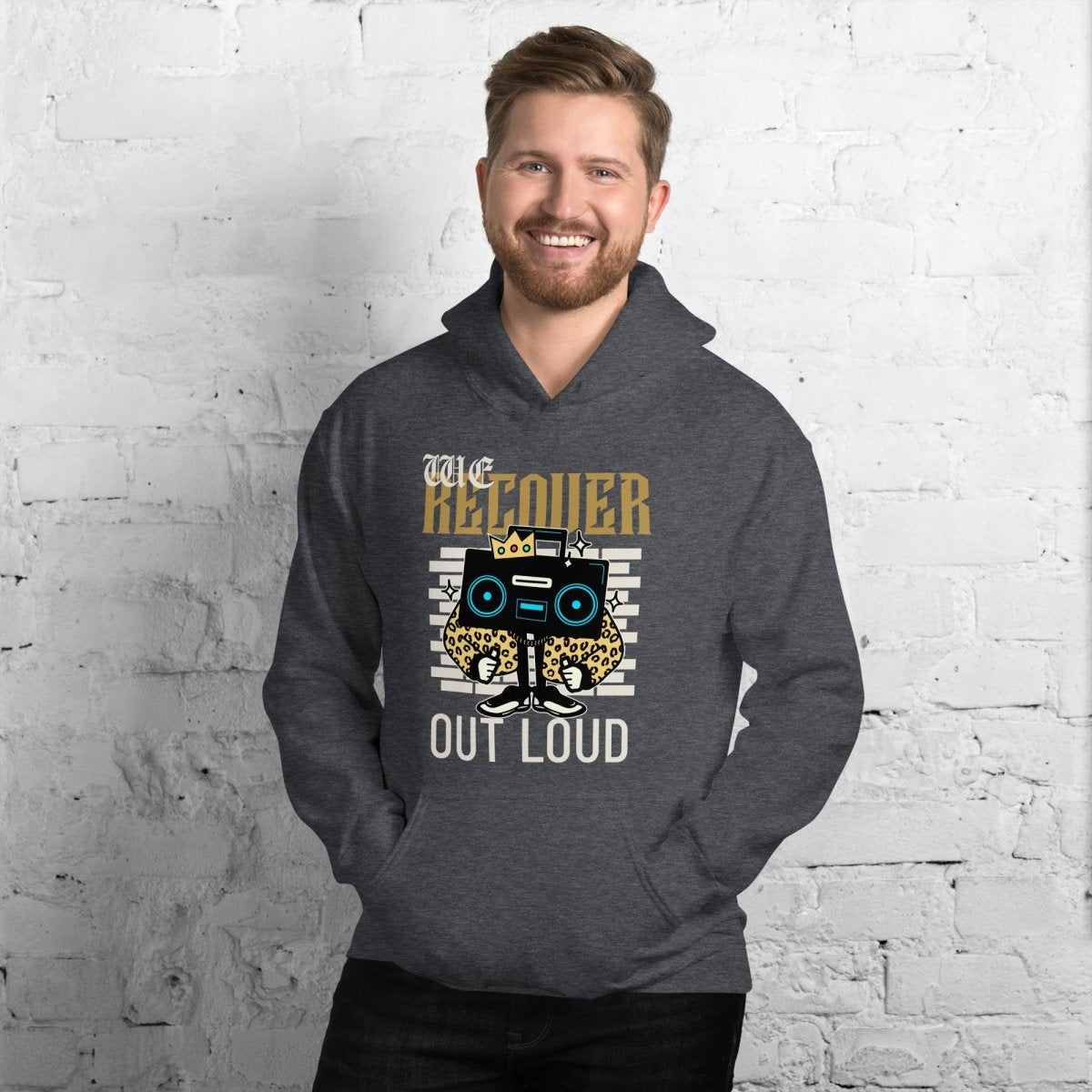 Recover Out Loud Unisex Hoodie - Comfortable & Stylish Pullover for Men & Women - Perfect for Gym, Running, and Casual Wear