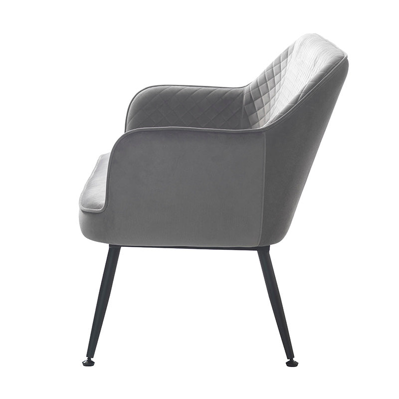 BERRIE 2 Seater Sofa - Modern Grey Fabric Loveseat for Living Room, Apartment & Small Spaces - Comfortable Couch for Relaxing & Entertaining Guests