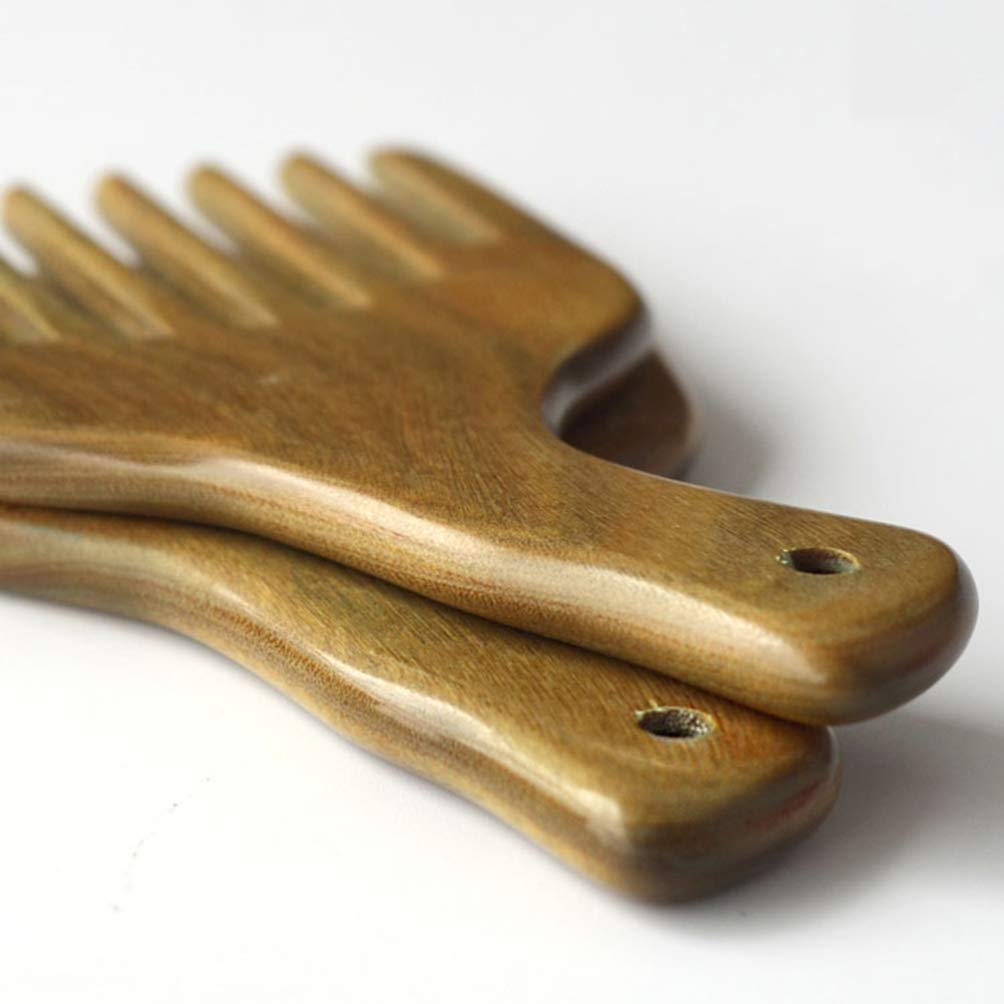 Premium Sandalwood Hair Comb - Wide Tooth Wooden Comb for Men & Women - Detangling Afro Pick for Natural Hair, Beard & Curly Hair - Perfect for Daily Styling & Travel Accessories