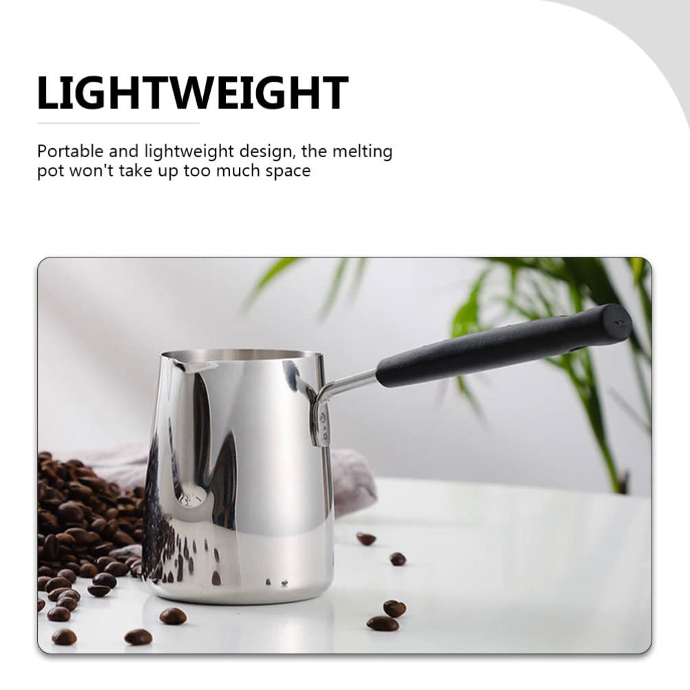 Hemoton 2-Piece Decorative Milk Pot Candle Warmer Set - Cream Cheese Container, Milk Steaming Jug, Induction-Compatible Melting Pot for Coffee, Tea & Cooking | Perfect for Home Kitchen, DIY Candles & Hot Beverage Preparation