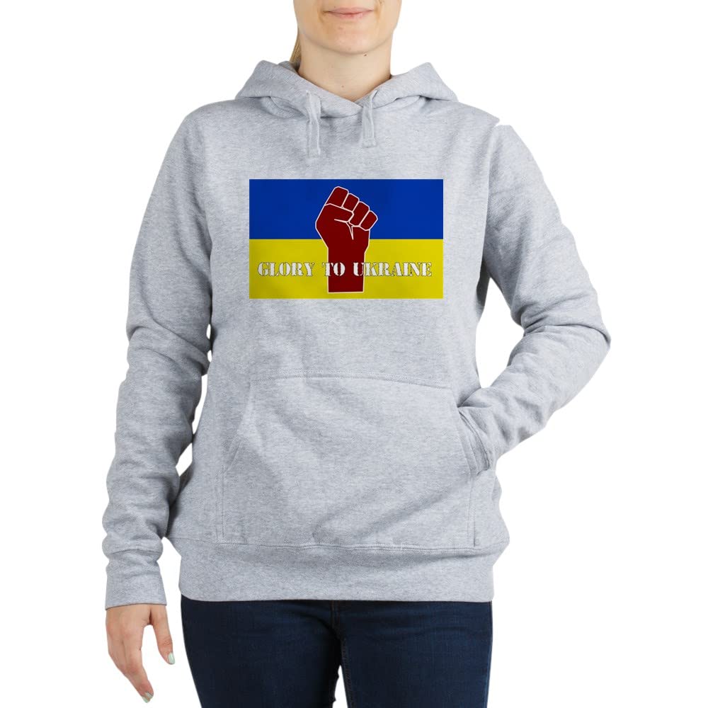 Glory To Ukraine Women's Hooded Sweatshirt - Patriotic Ukrainian Support Pullover for Women - Perfect for Protests, Fundraisers & Showing Solidarity