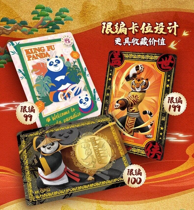 Authentic Kung Fu Panda Collectible Trading Cards - 10-Pack Film Themed Paper Cards Set for Kids & Collectors | Perfect for Gifts, Movie Nights & Card Games